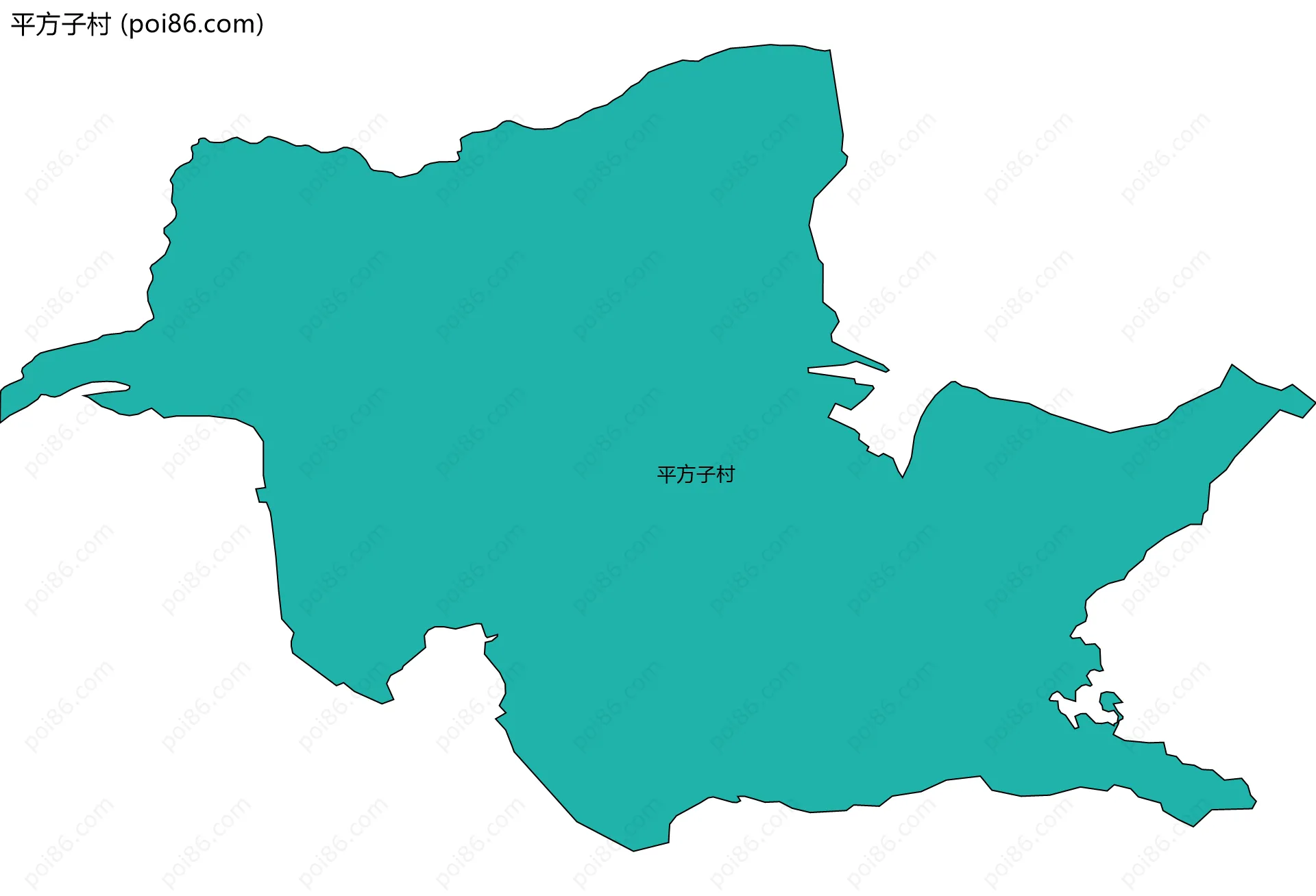 平方子村边界地图