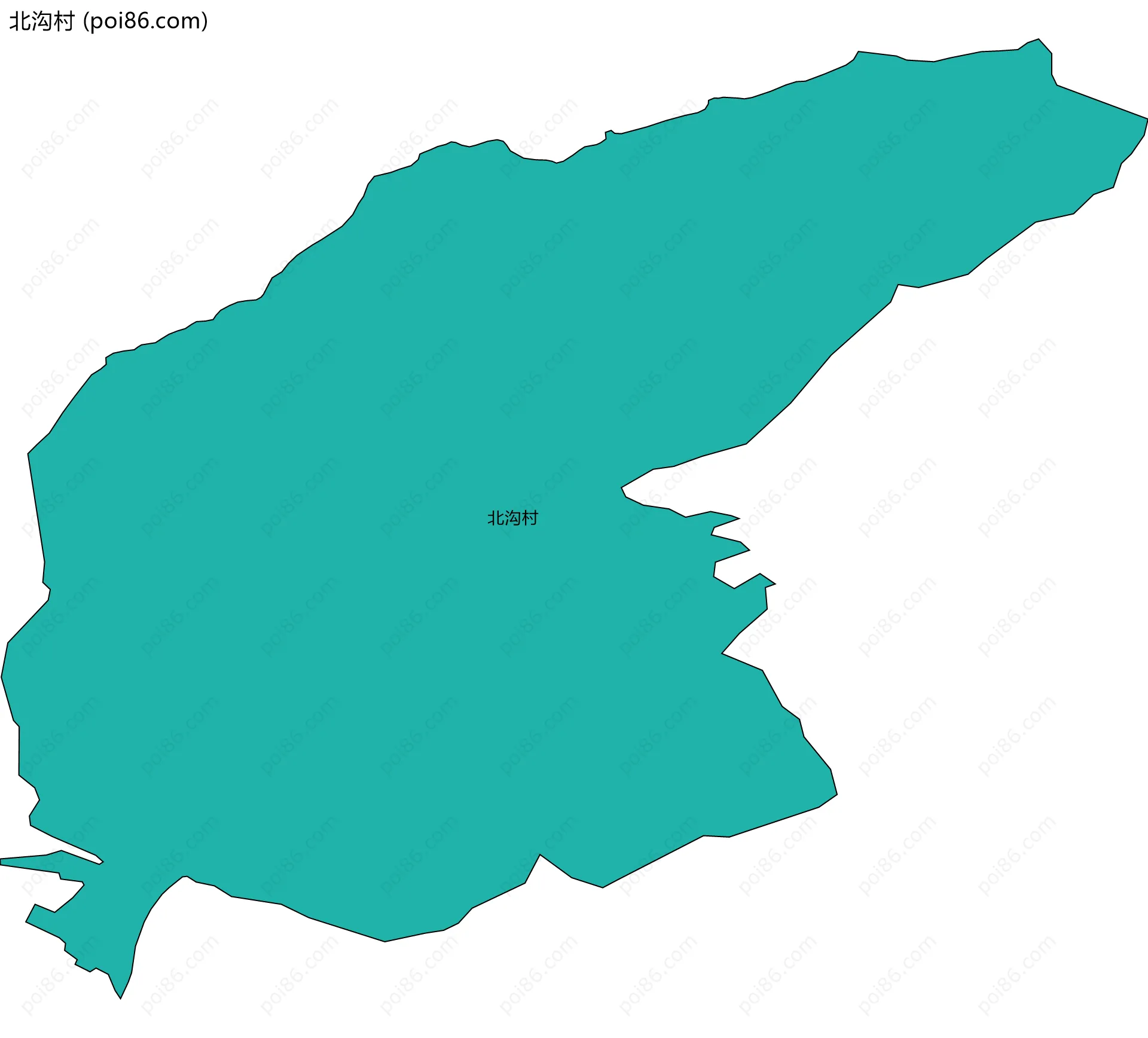 北沟村边界地图