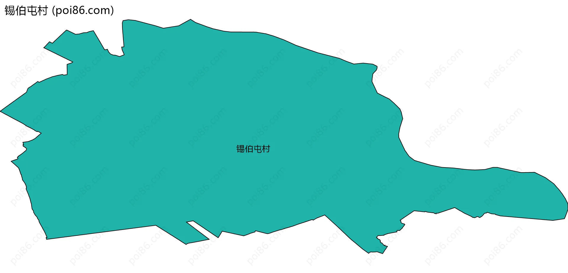 锡伯屯村边界地图