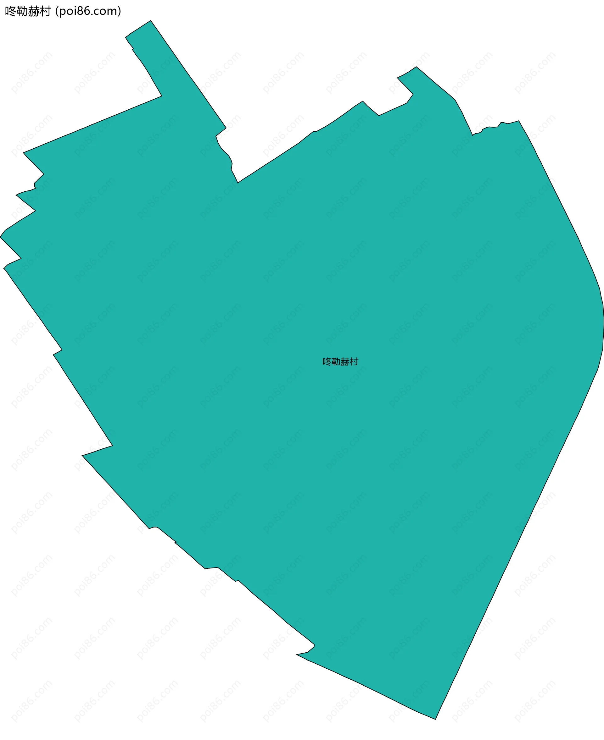 咚勒赫村边界地图