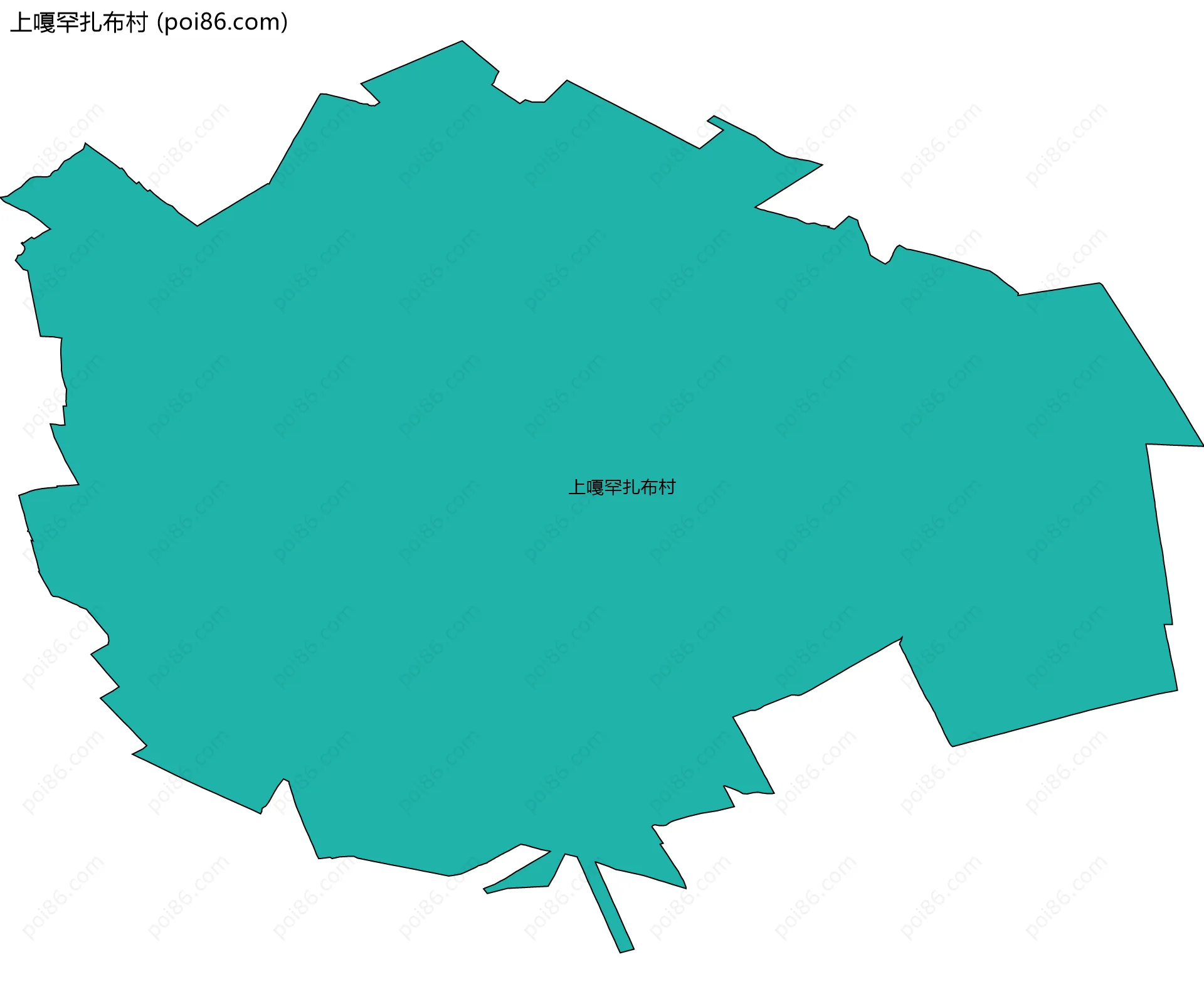 上嘎罕扎布村边界地图