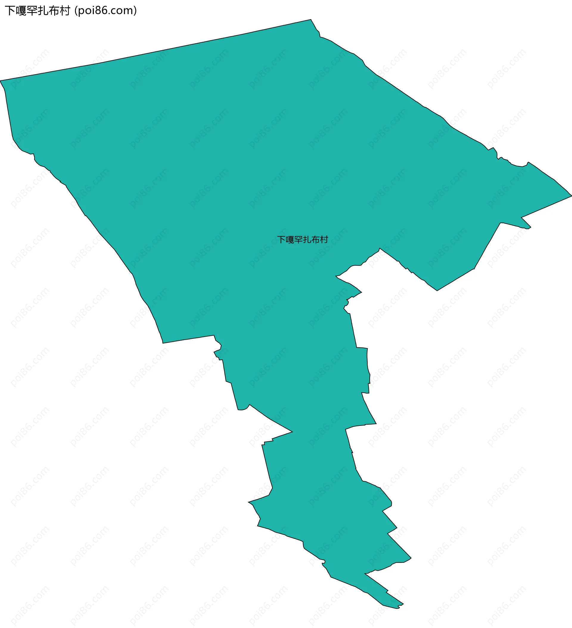 下嘎罕扎布村边界地图