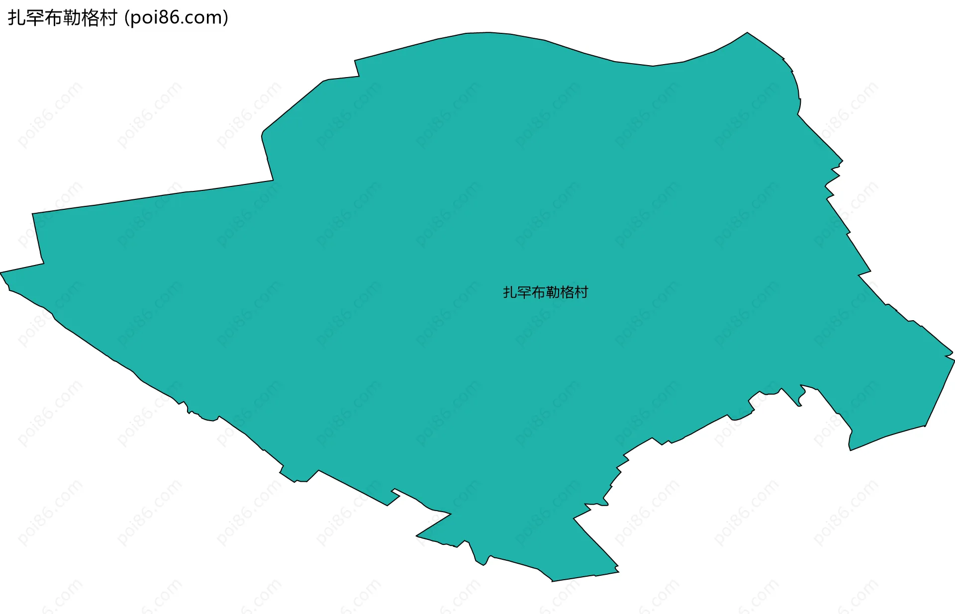 扎罕布勒格村边界地图