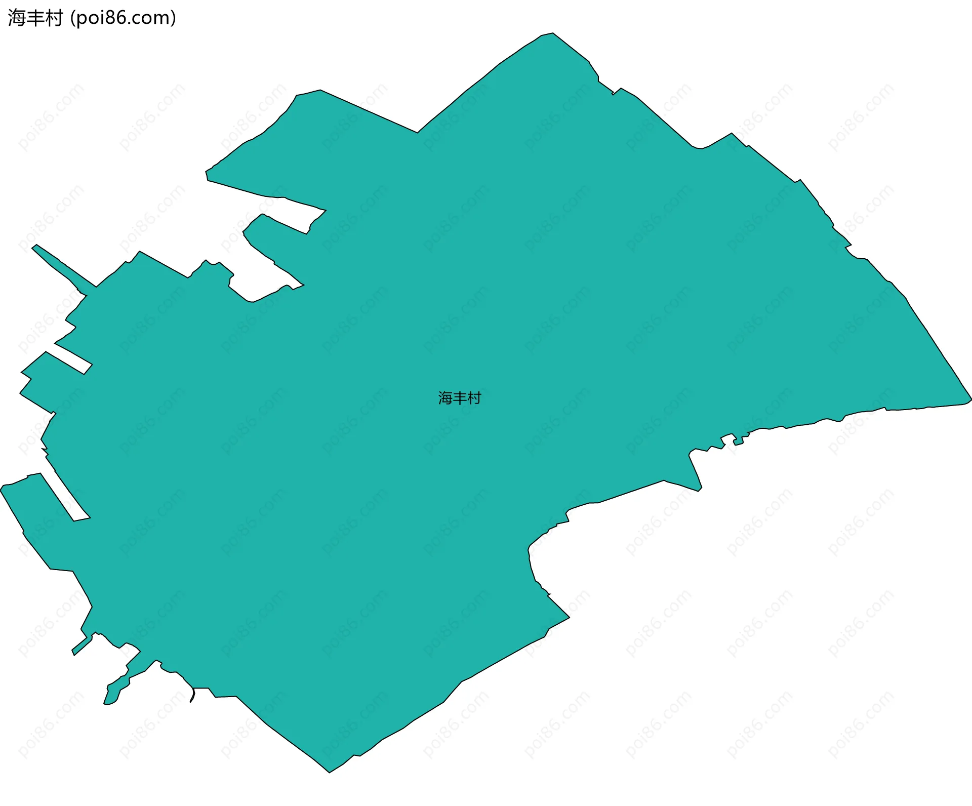 海丰村边界地图