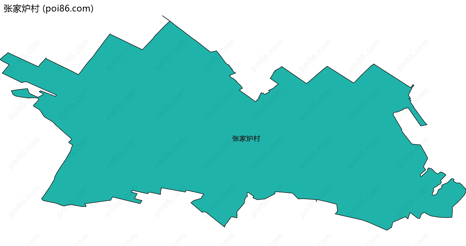 张家炉村边界地图