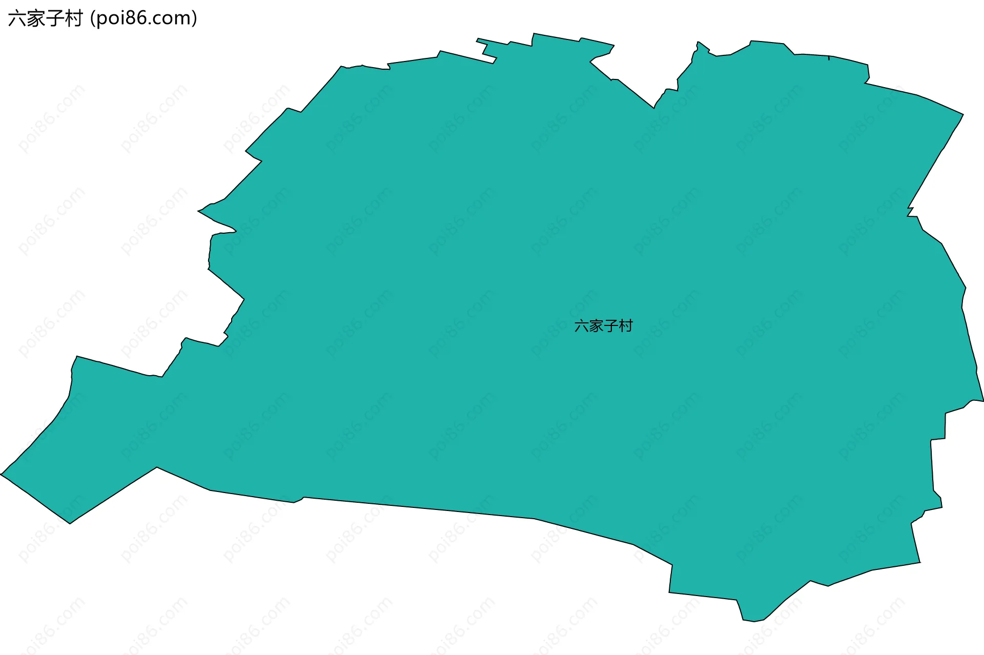 六家子村边界地图