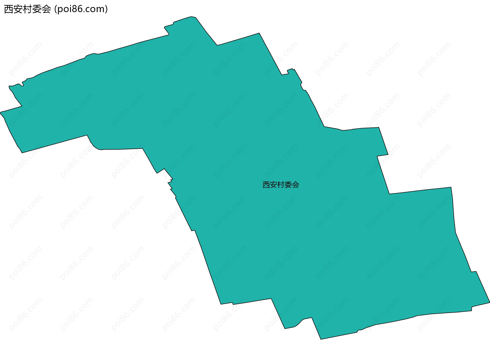 西安村委会边界地图