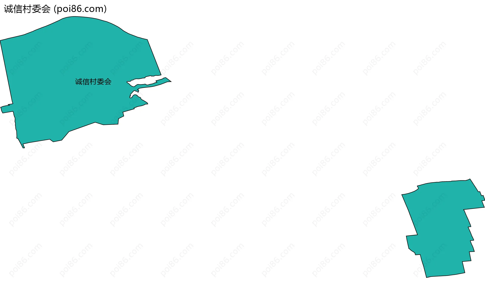 诚信村委会边界地图
