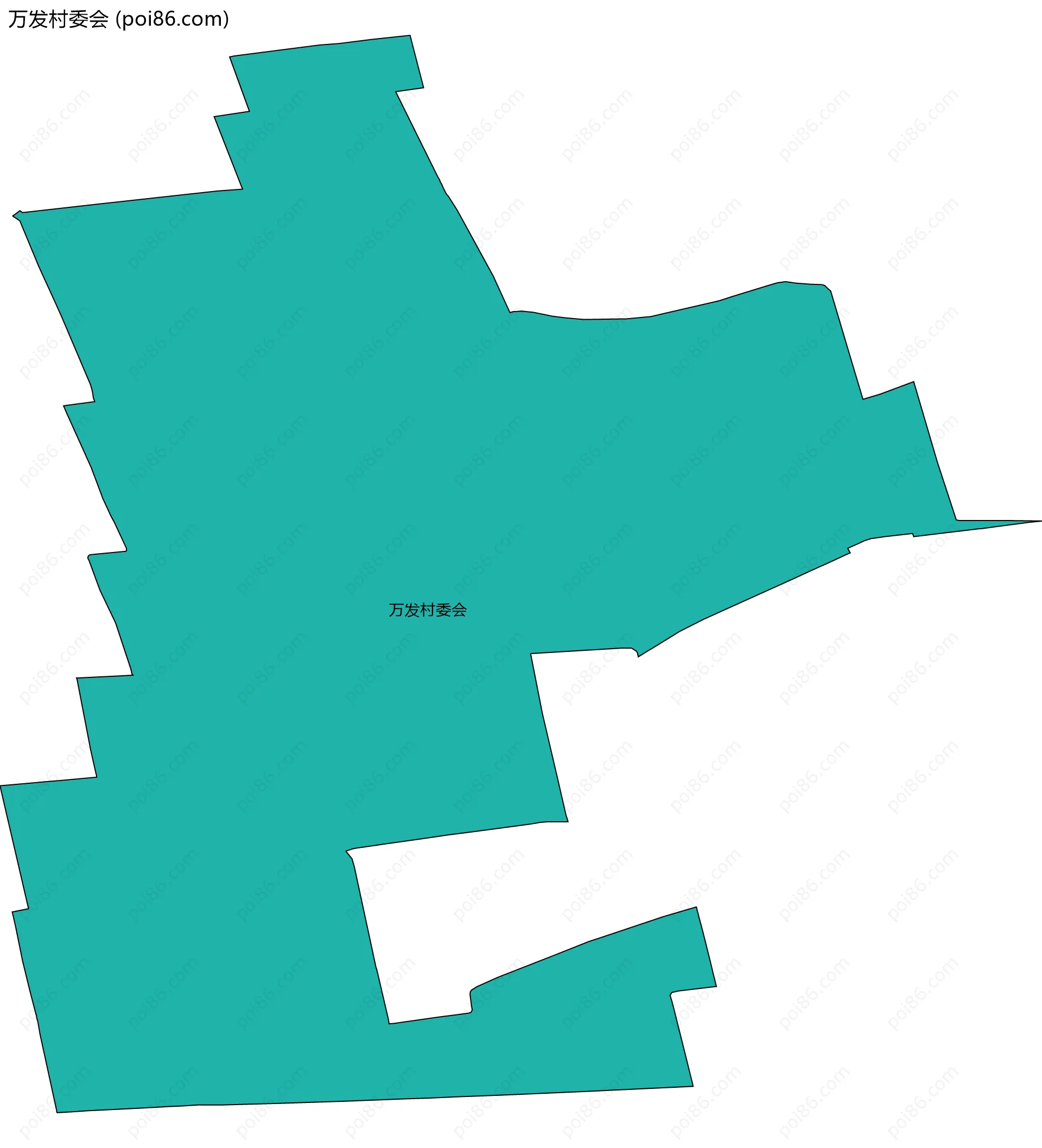 万发村委会边界地图
