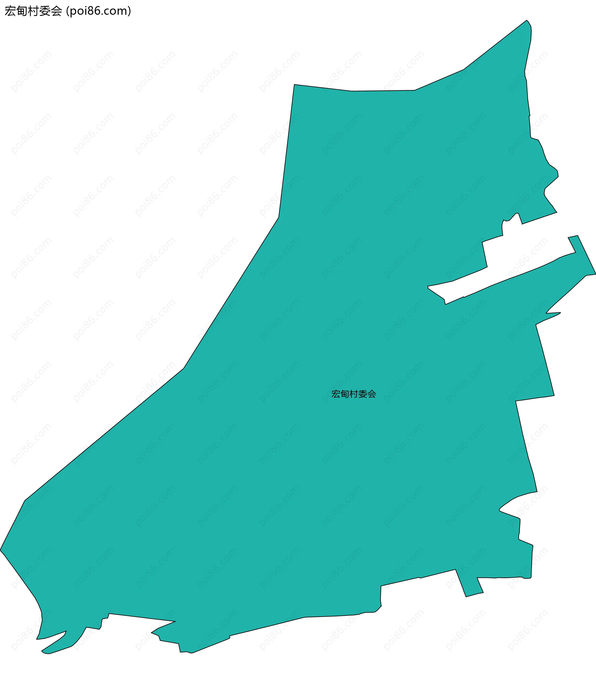 宏甸村委会边界地图