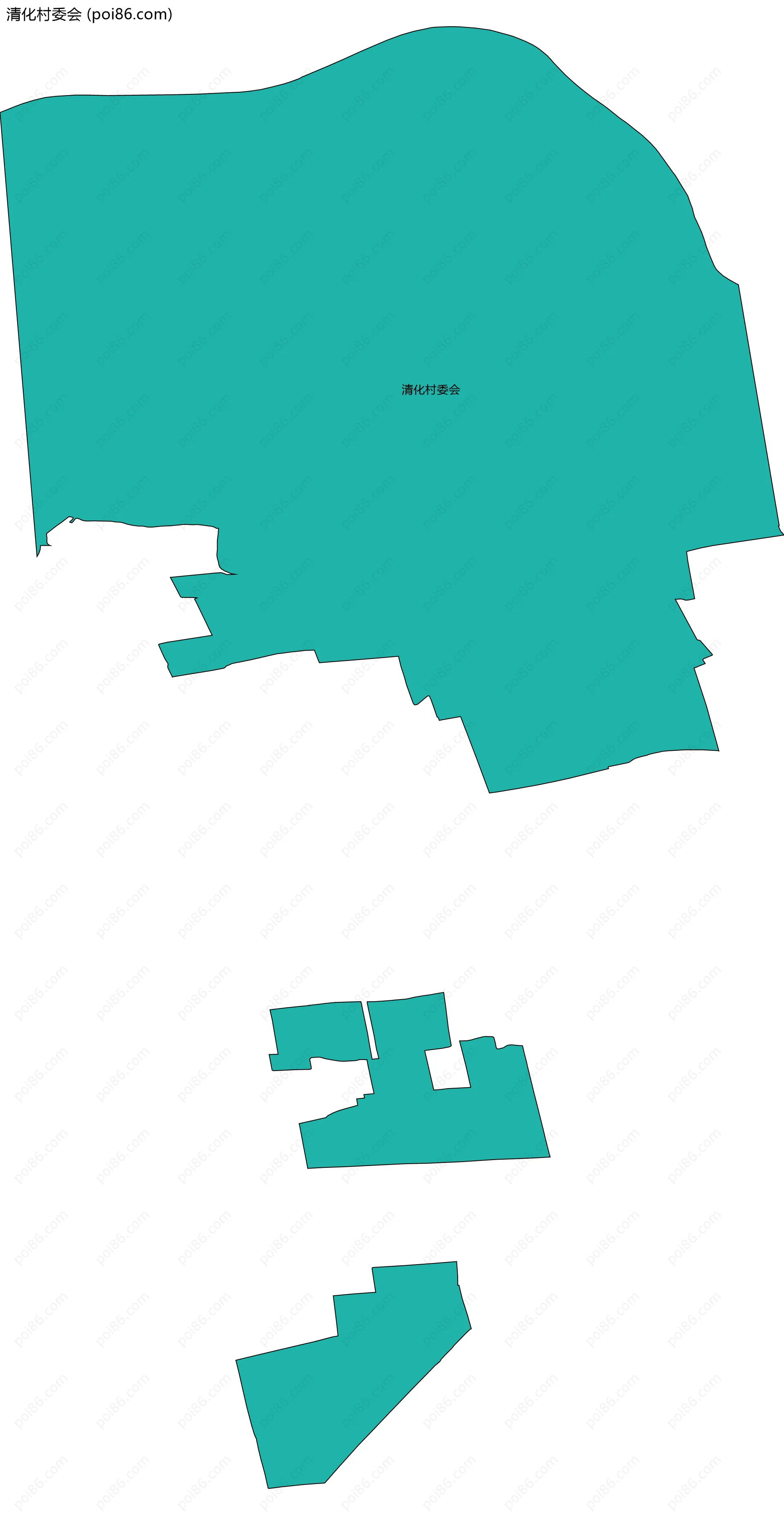 清化村委会边界地图