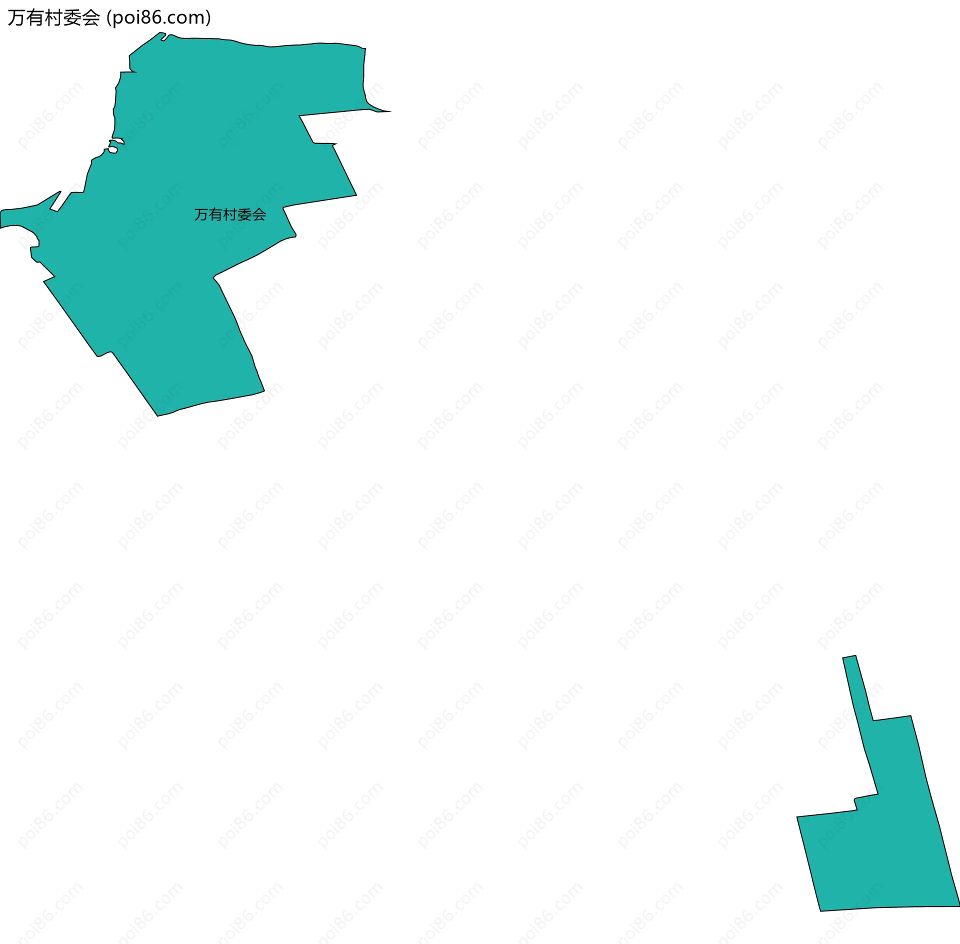 万有村委会边界地图