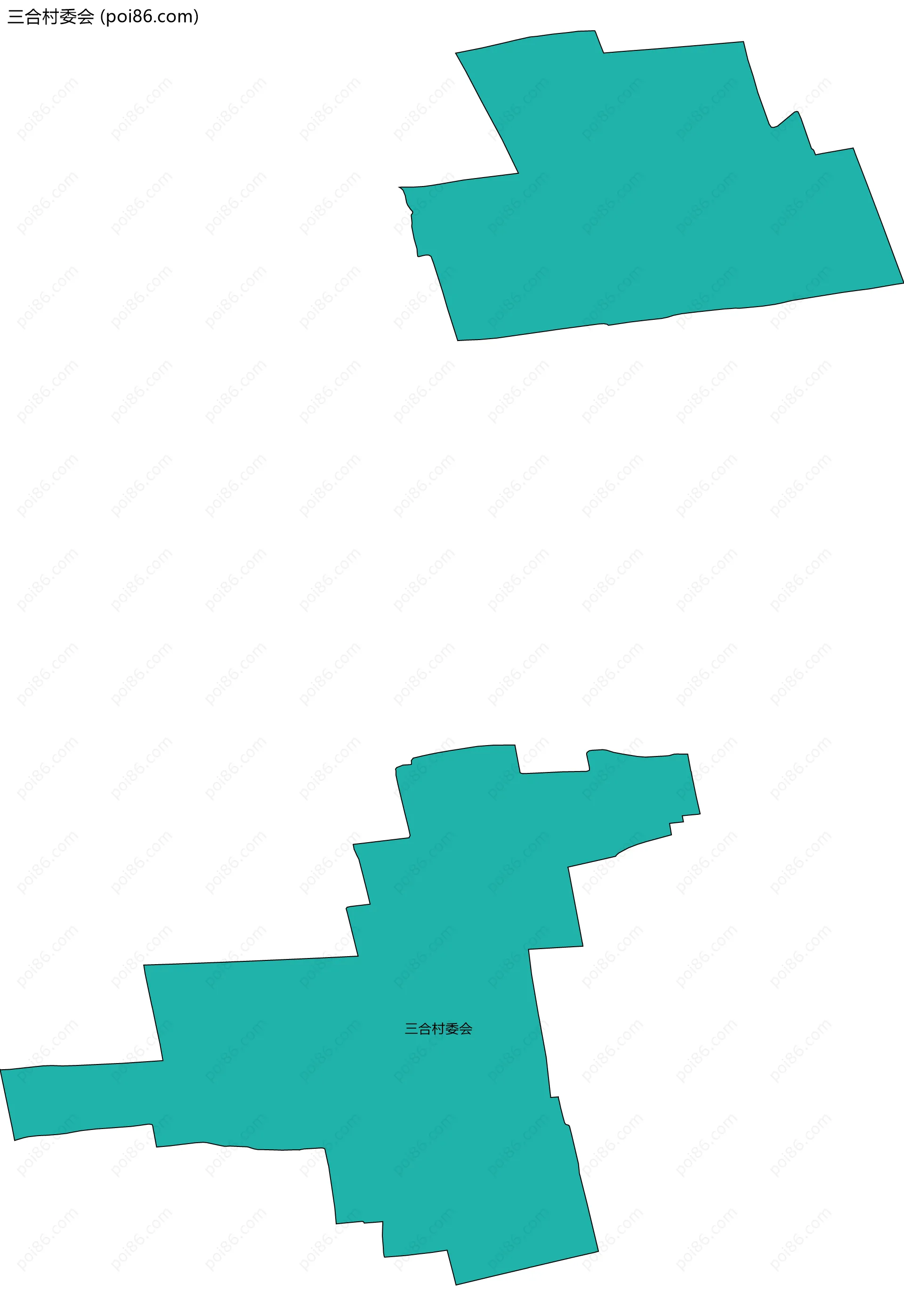 三合村委会边界地图