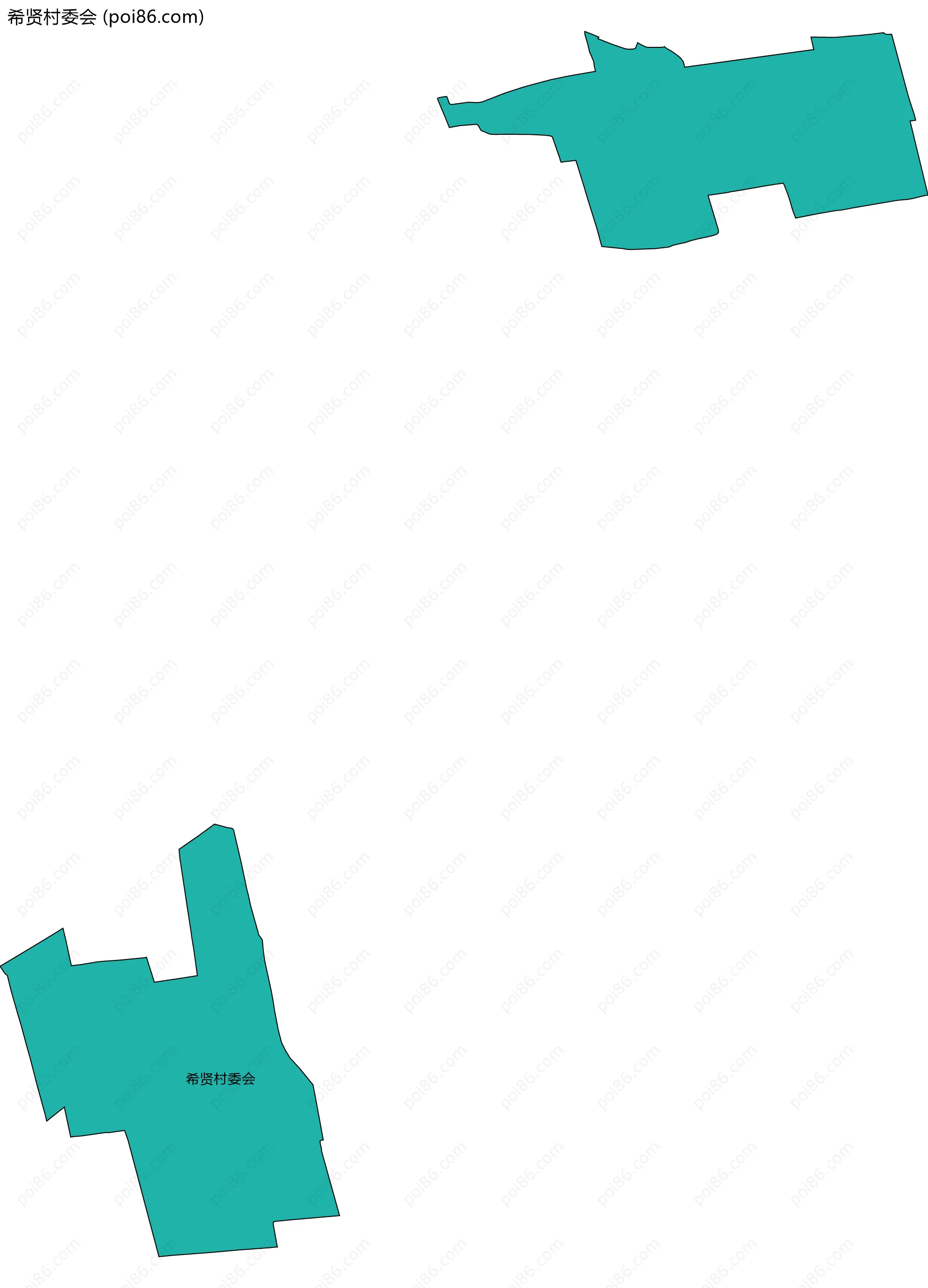 希贤村委会边界地图