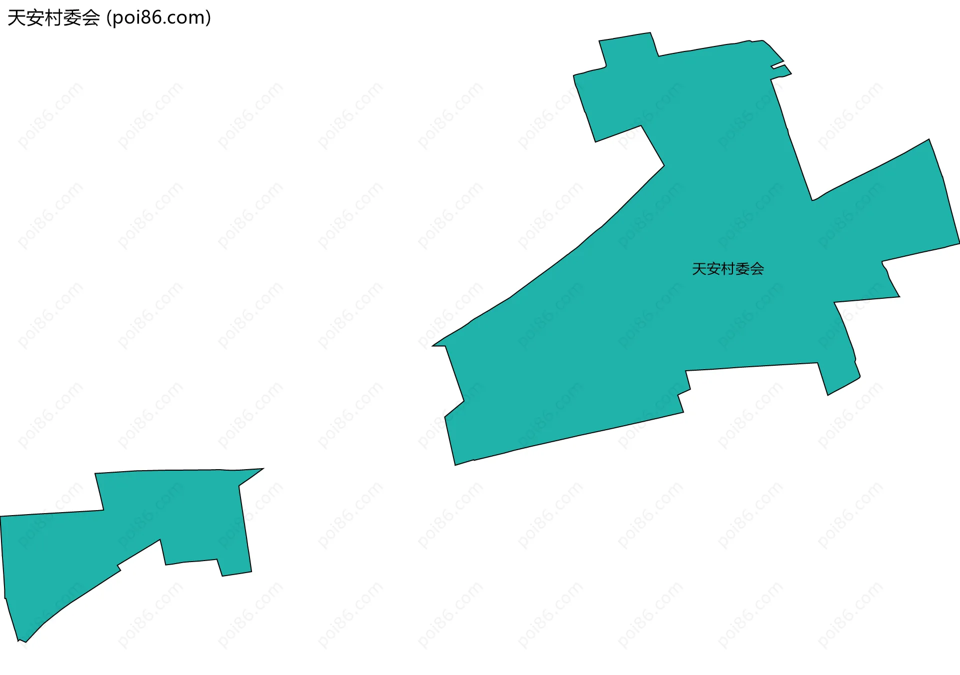天安村委会边界地图