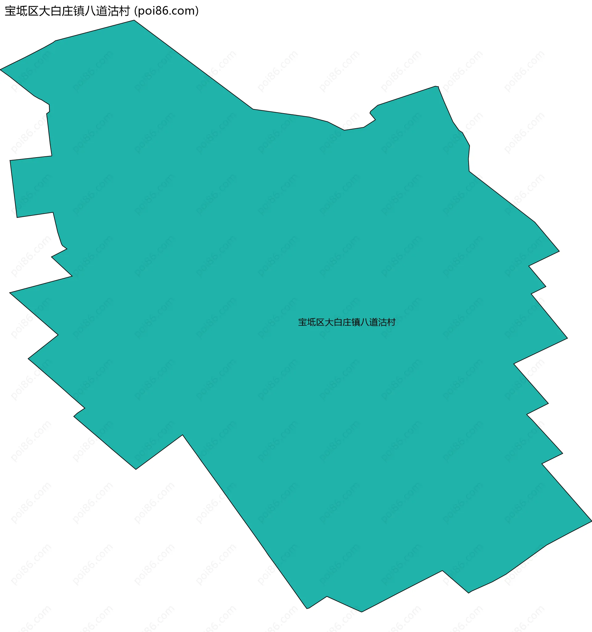 宝坻区大白庄镇八道沽村边界地图