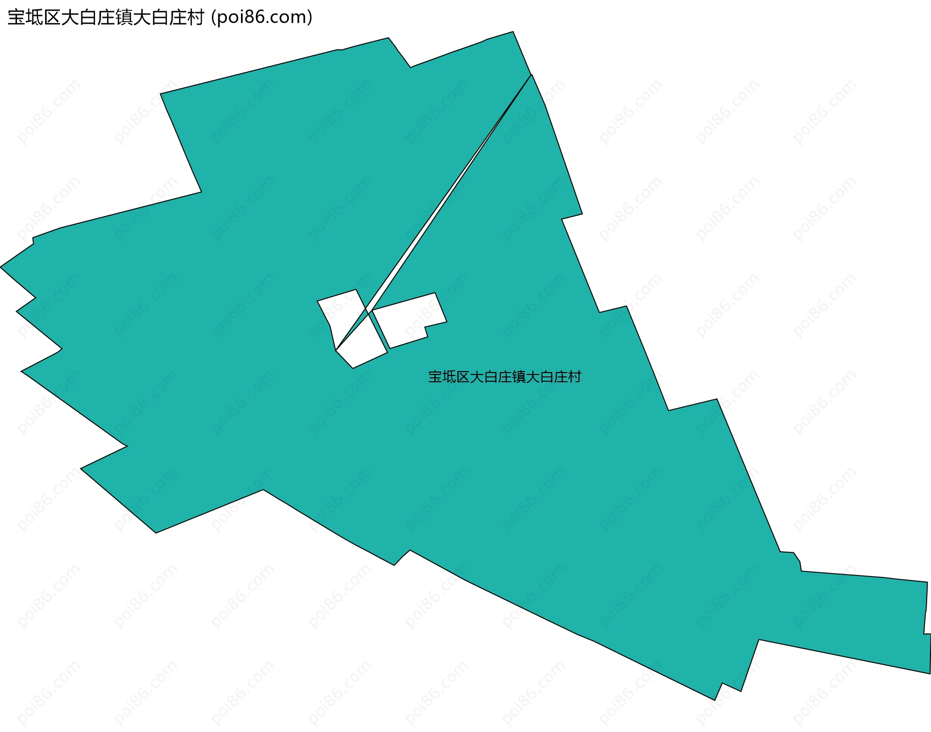 宝坻区大白庄镇大白庄村边界地图