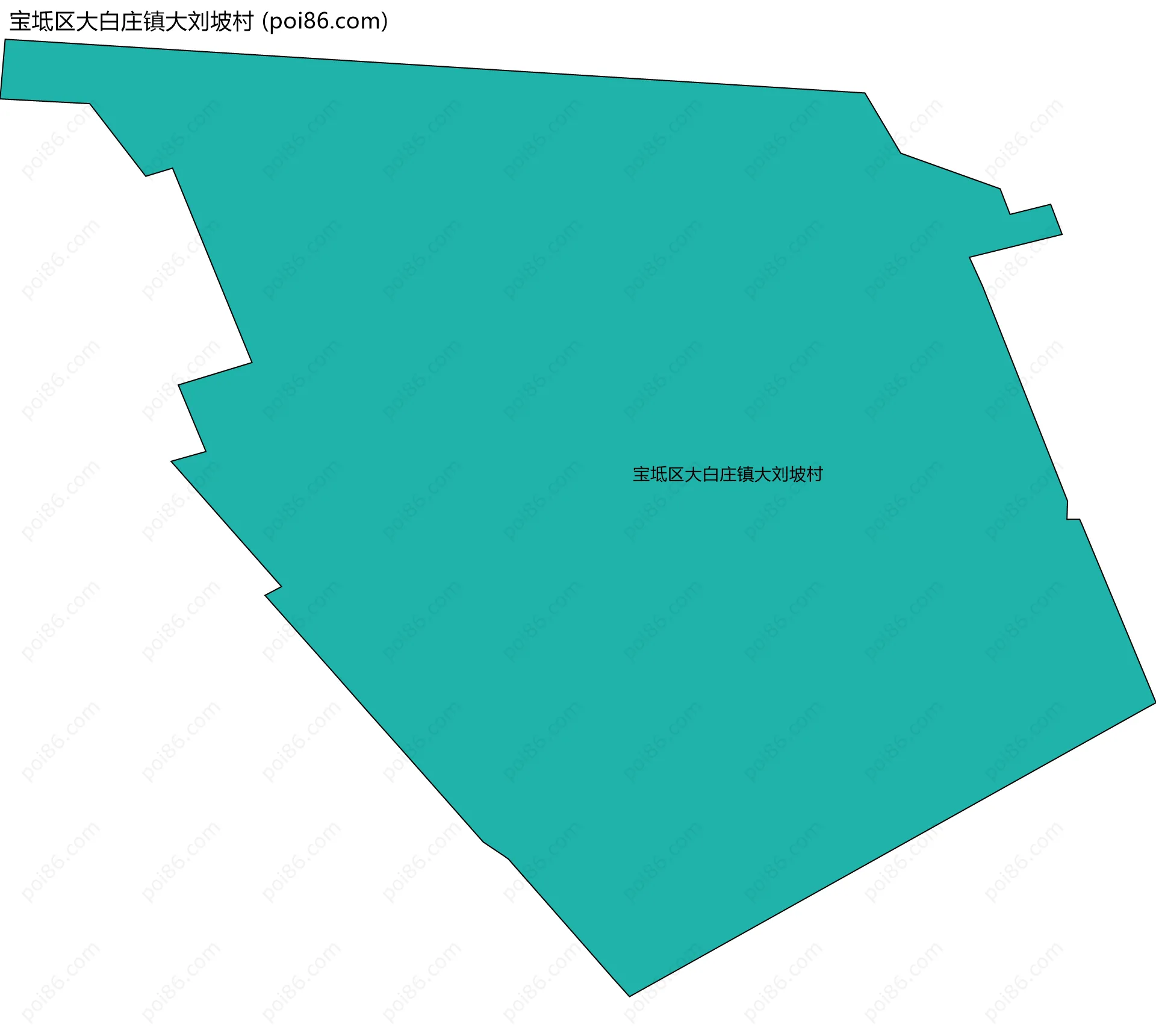 宝坻区大白庄镇大刘坡村边界地图