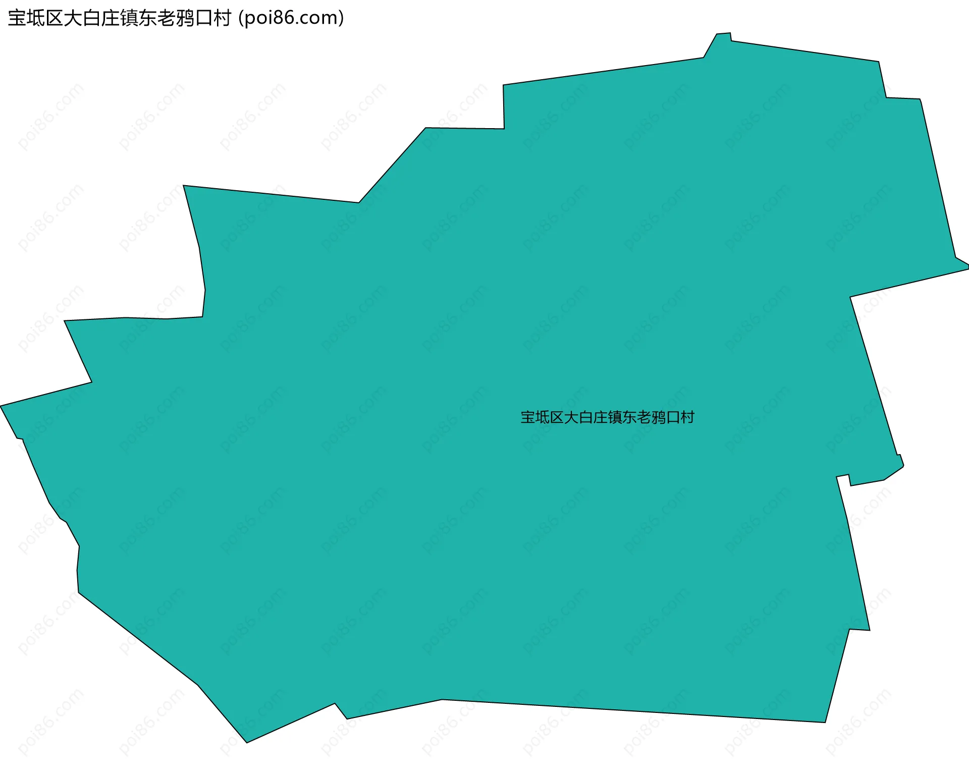 宝坻区大白庄镇东老鸦口村边界地图
