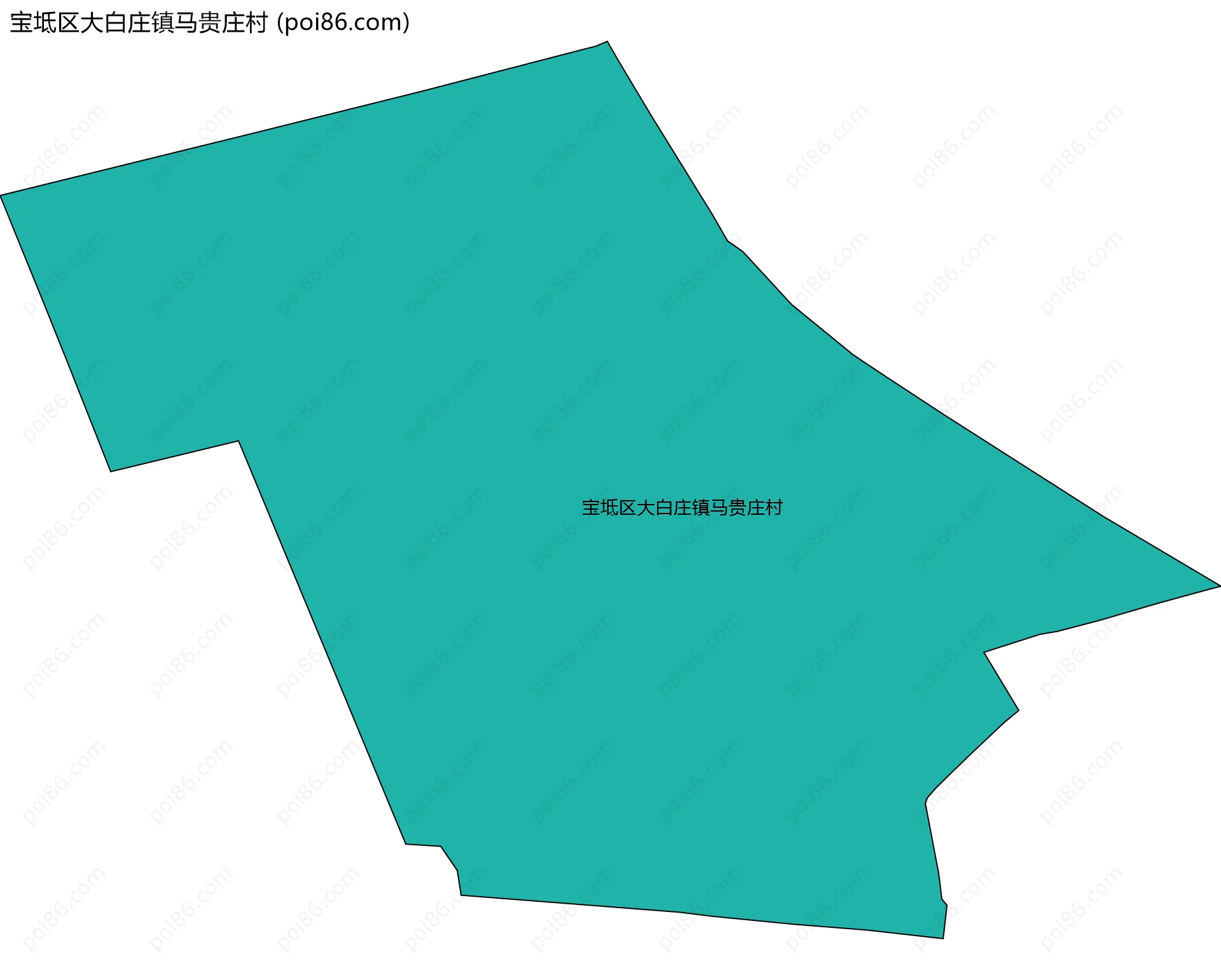 宝坻区大白庄镇马贵庄村边界地图