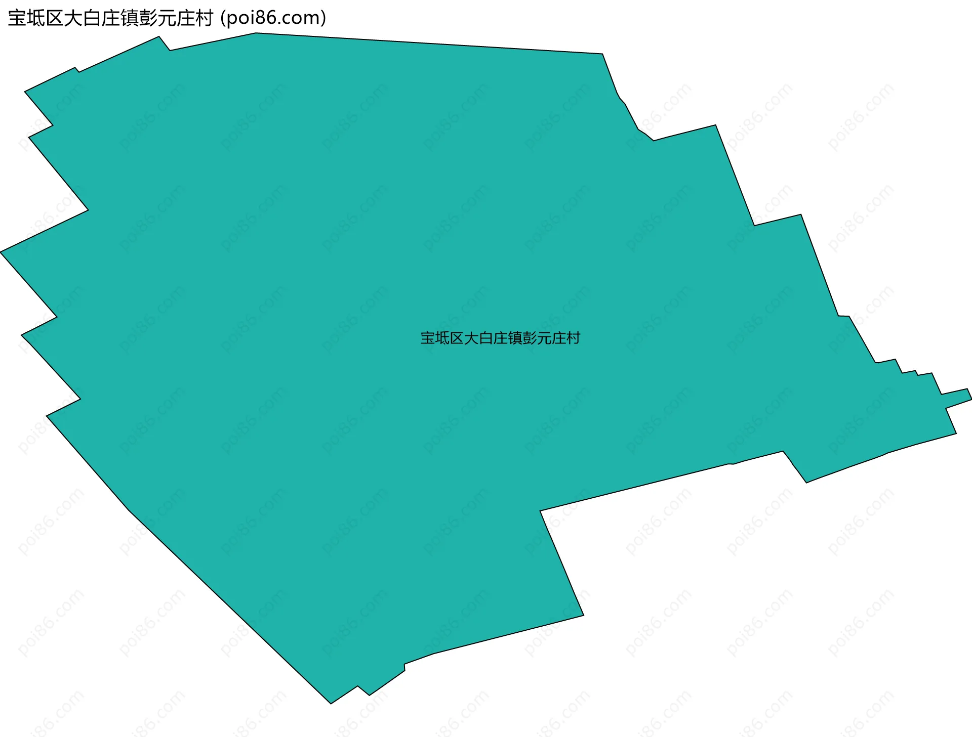 宝坻区大白庄镇彭元庄村边界地图