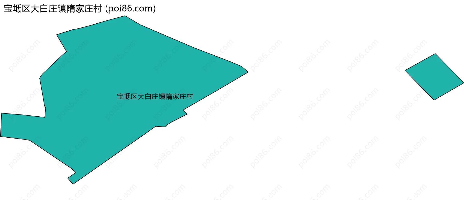 宝坻区大白庄镇隋家庄村边界地图