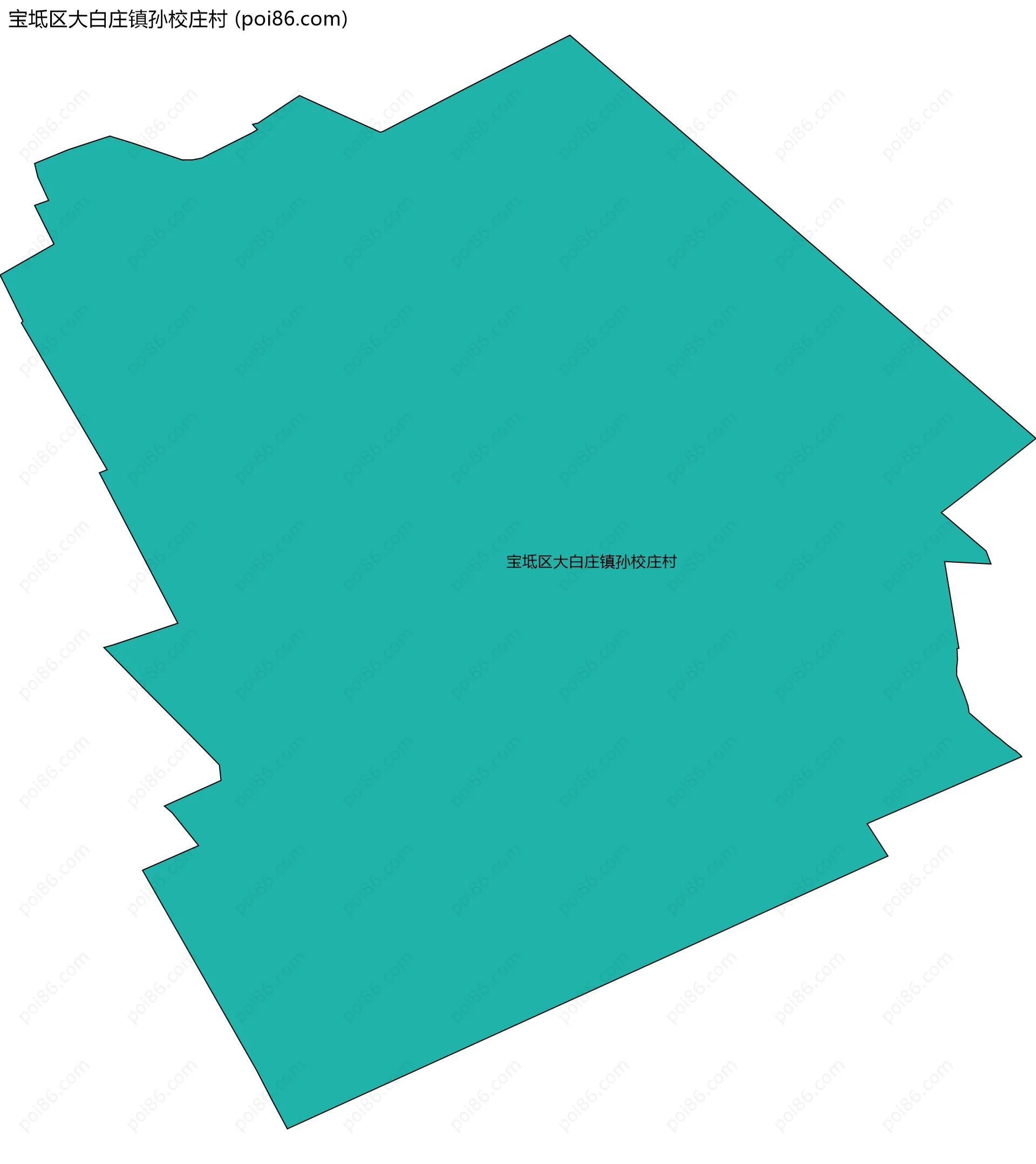 宝坻区大白庄镇孙校庄村边界地图