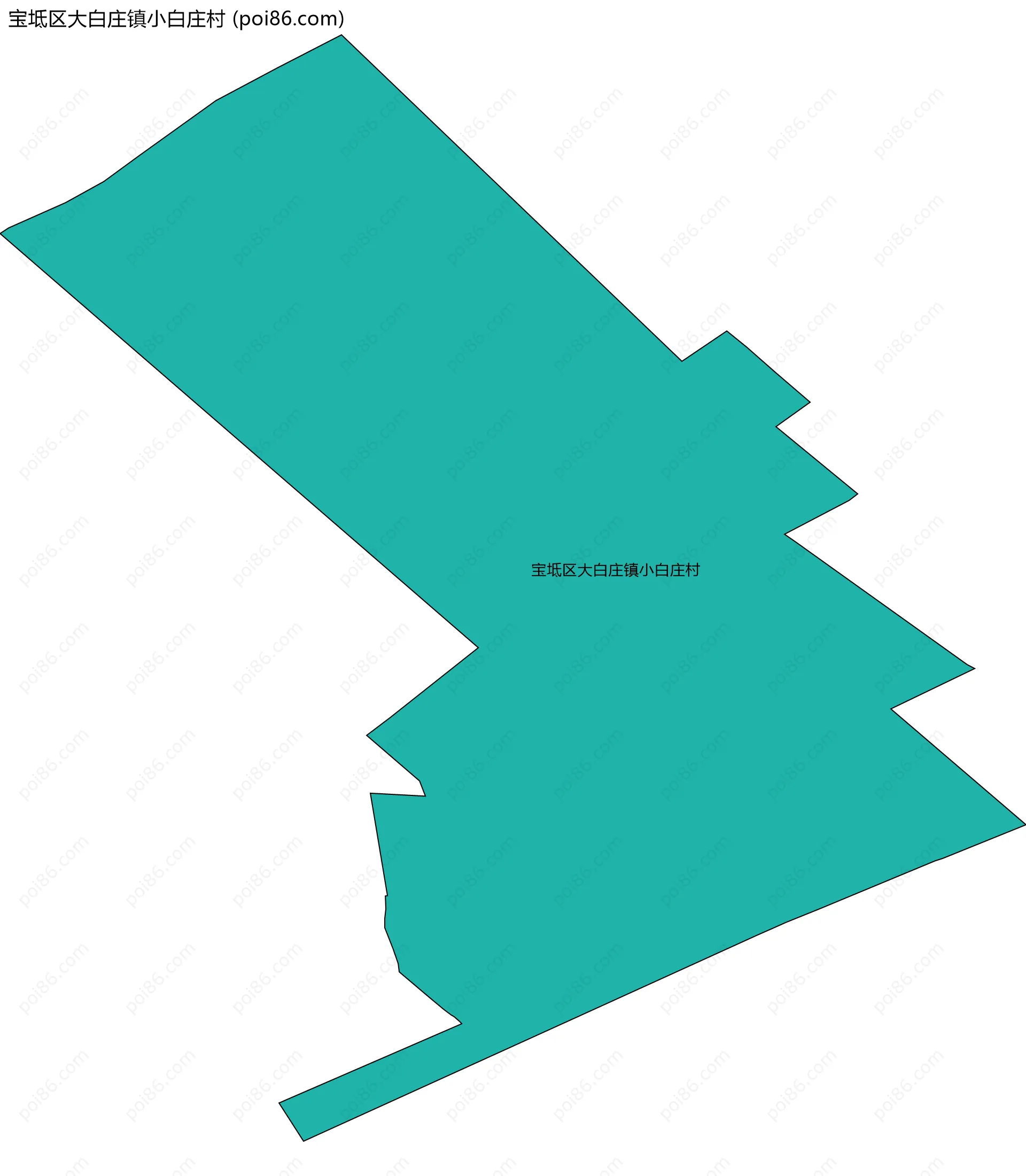 宝坻区大白庄镇小白庄村边界地图