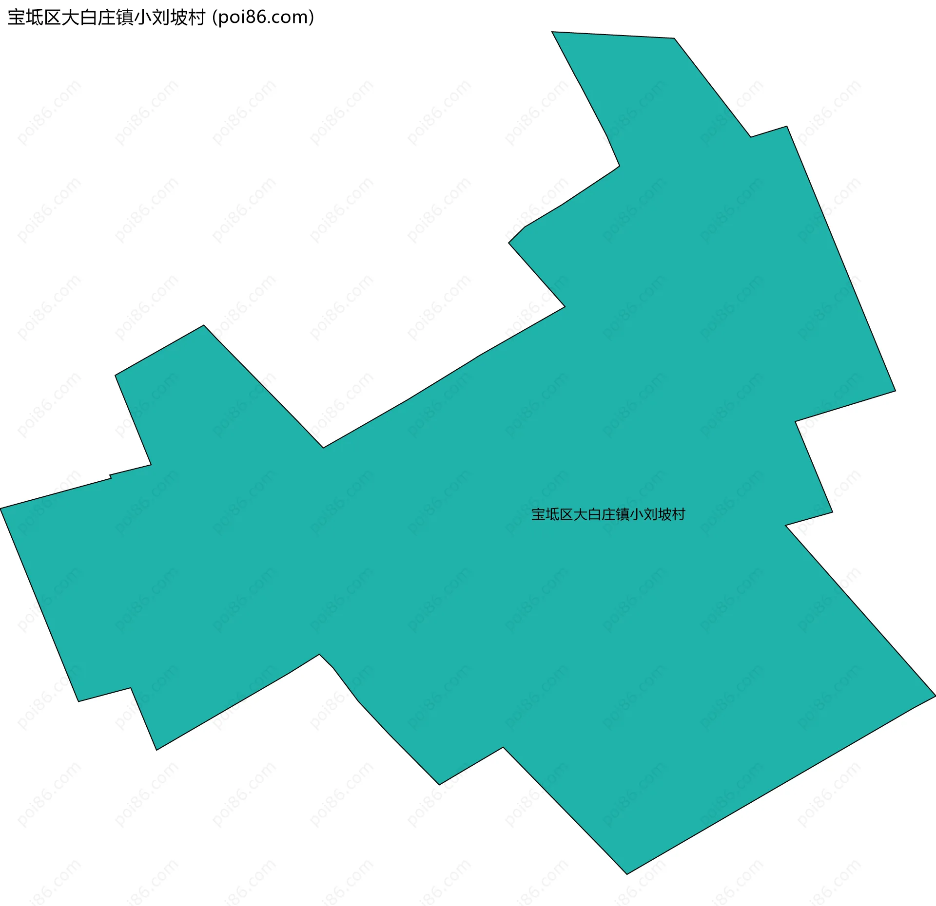 宝坻区大白庄镇小刘坡村边界地图