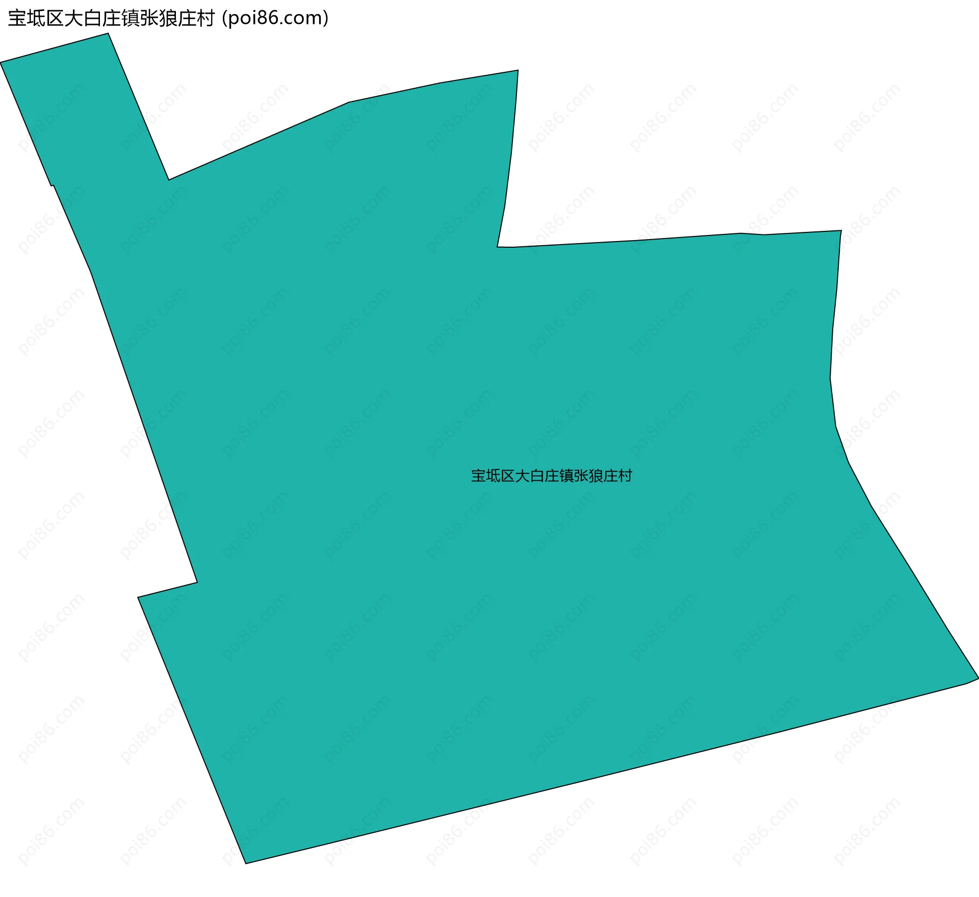 宝坻区大白庄镇张狼庄村边界地图