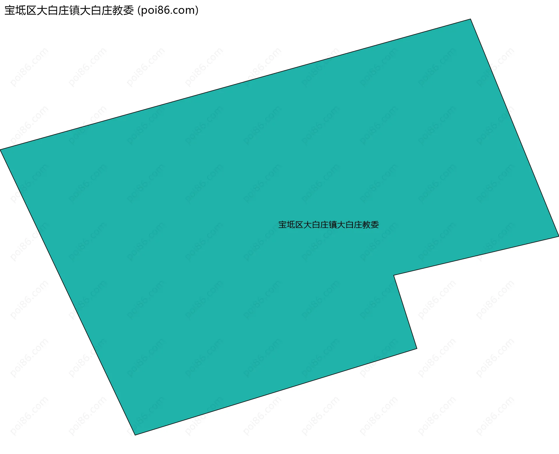 宝坻区大白庄镇大白庄教委边界地图