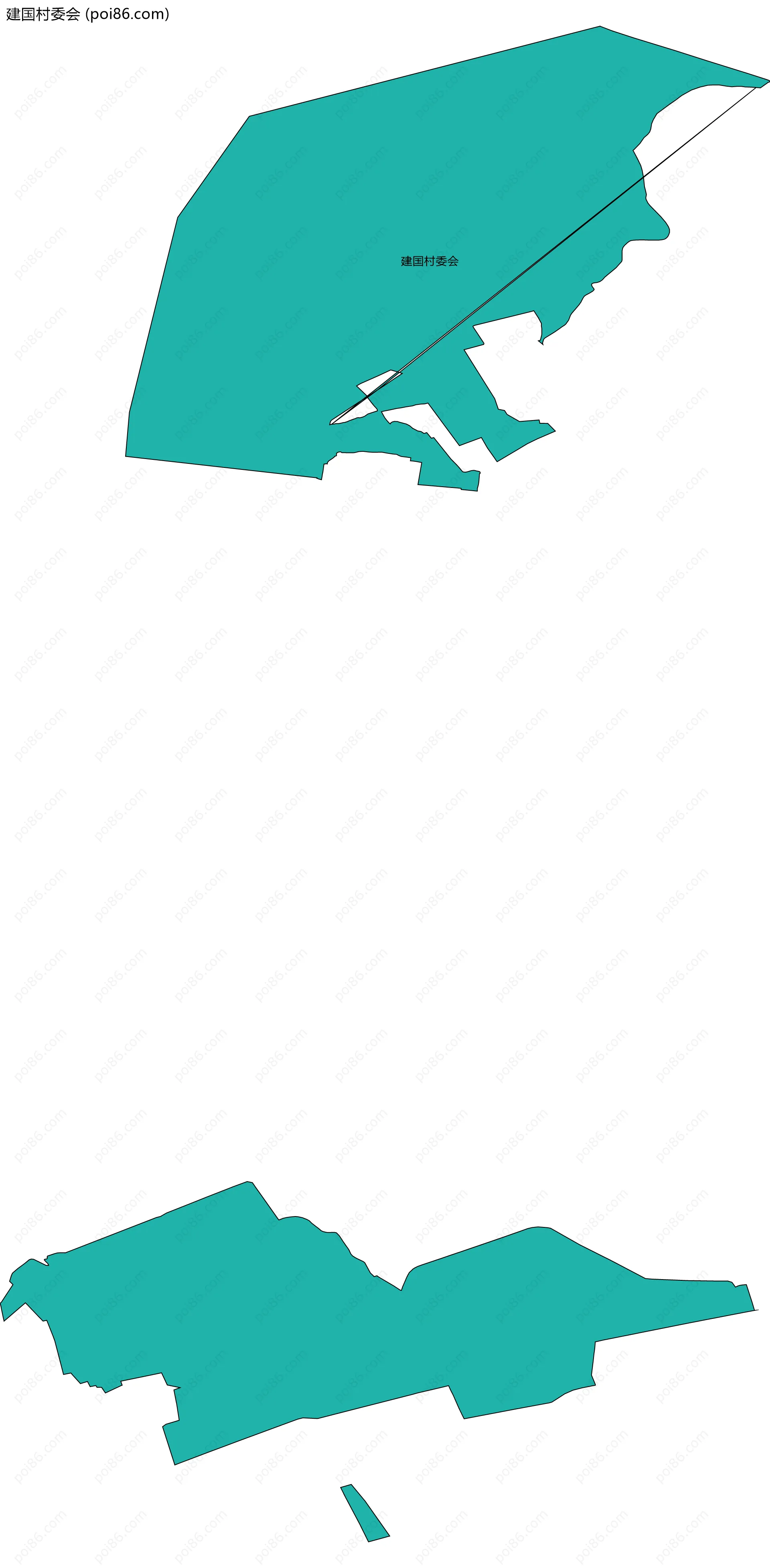 建国村委会边界地图