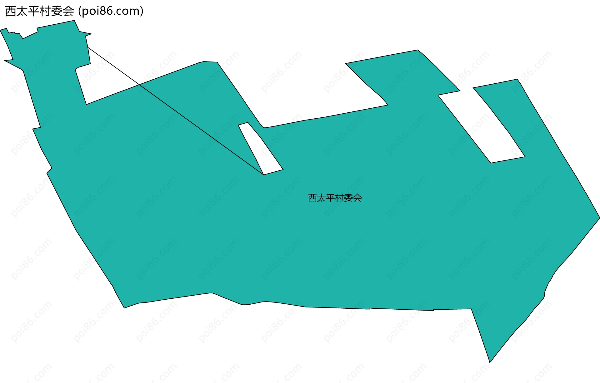 西太平村委会边界地图