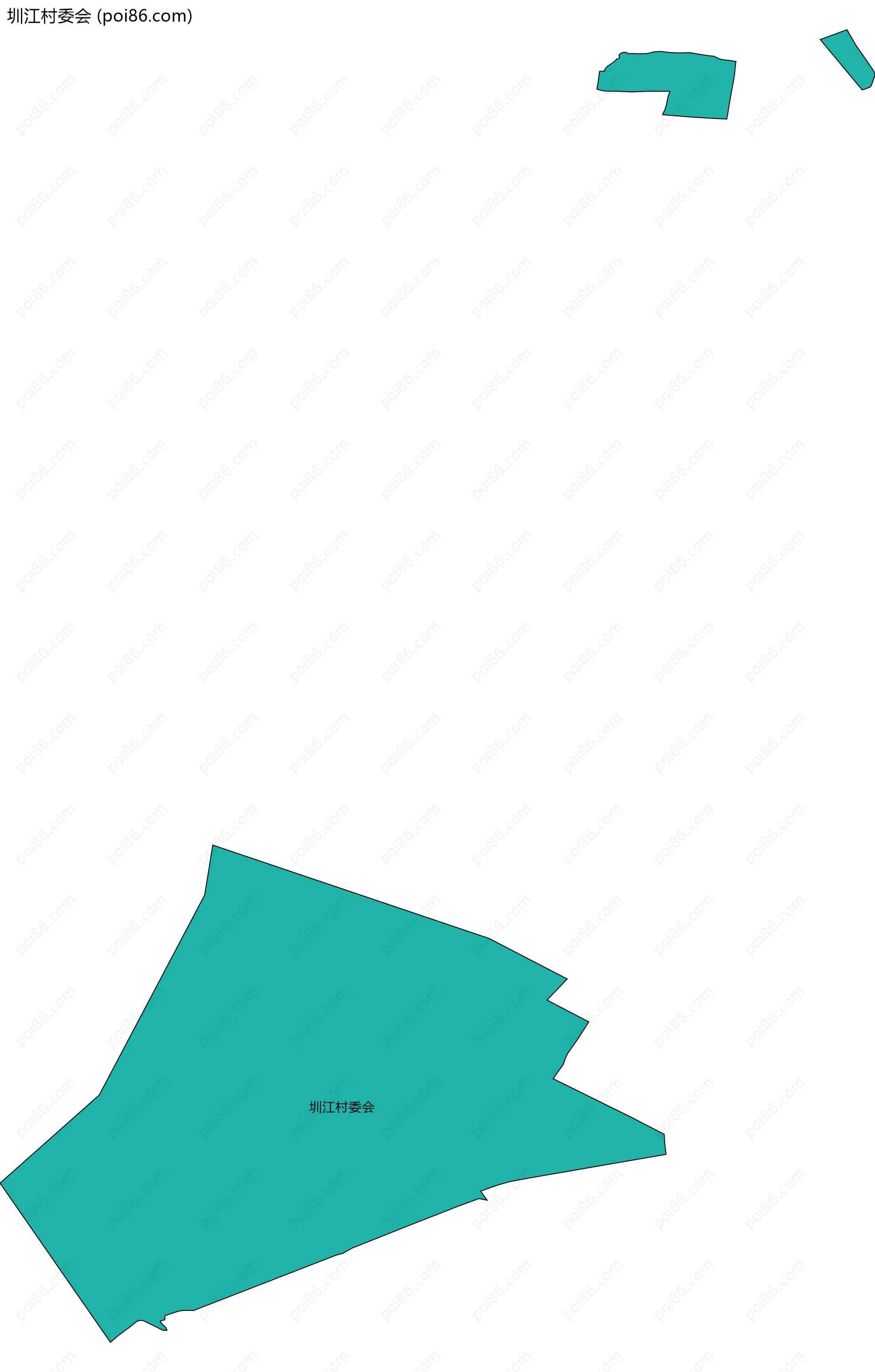 圳江村委会边界地图