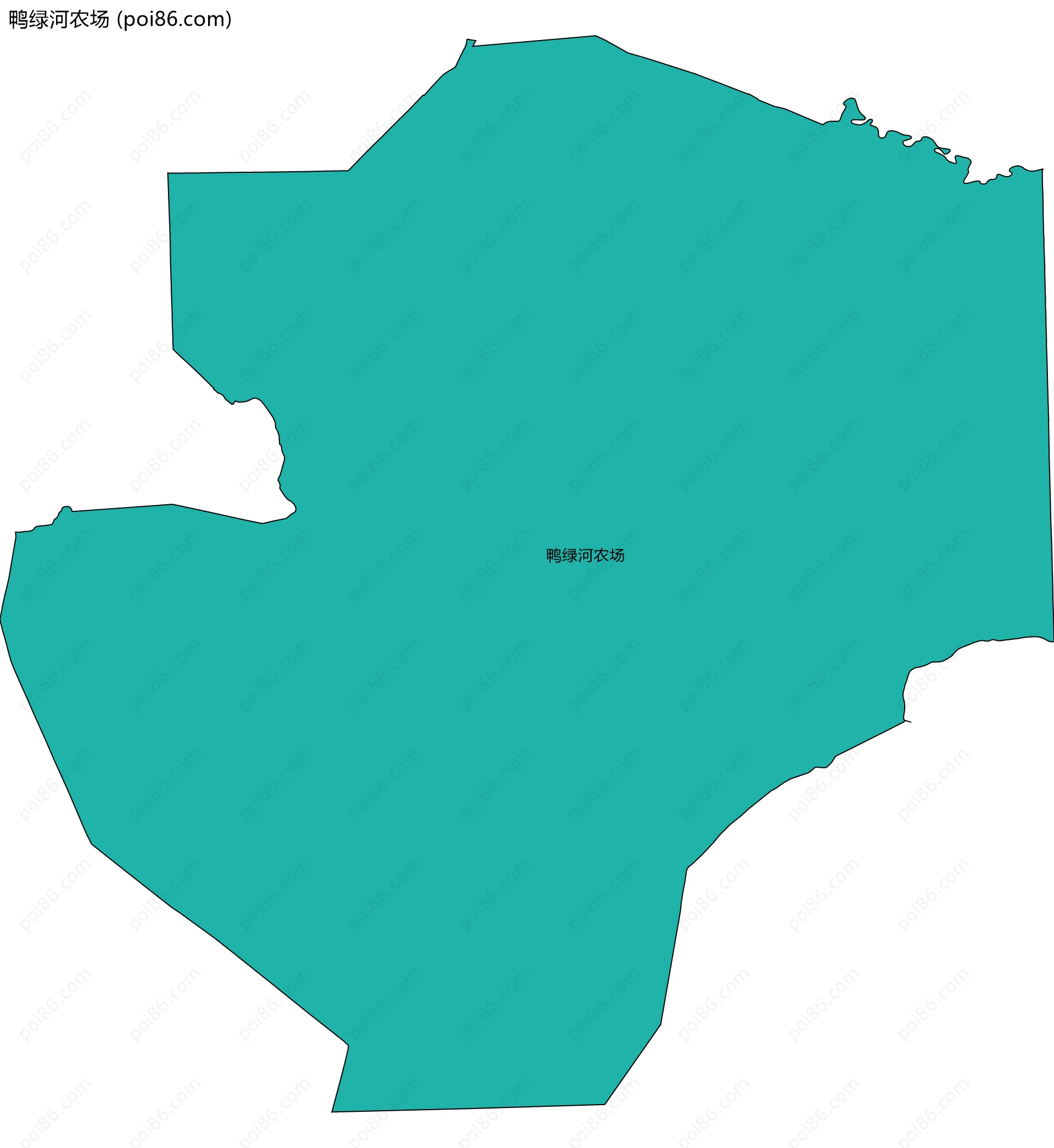 鸭绿河农场边界地图