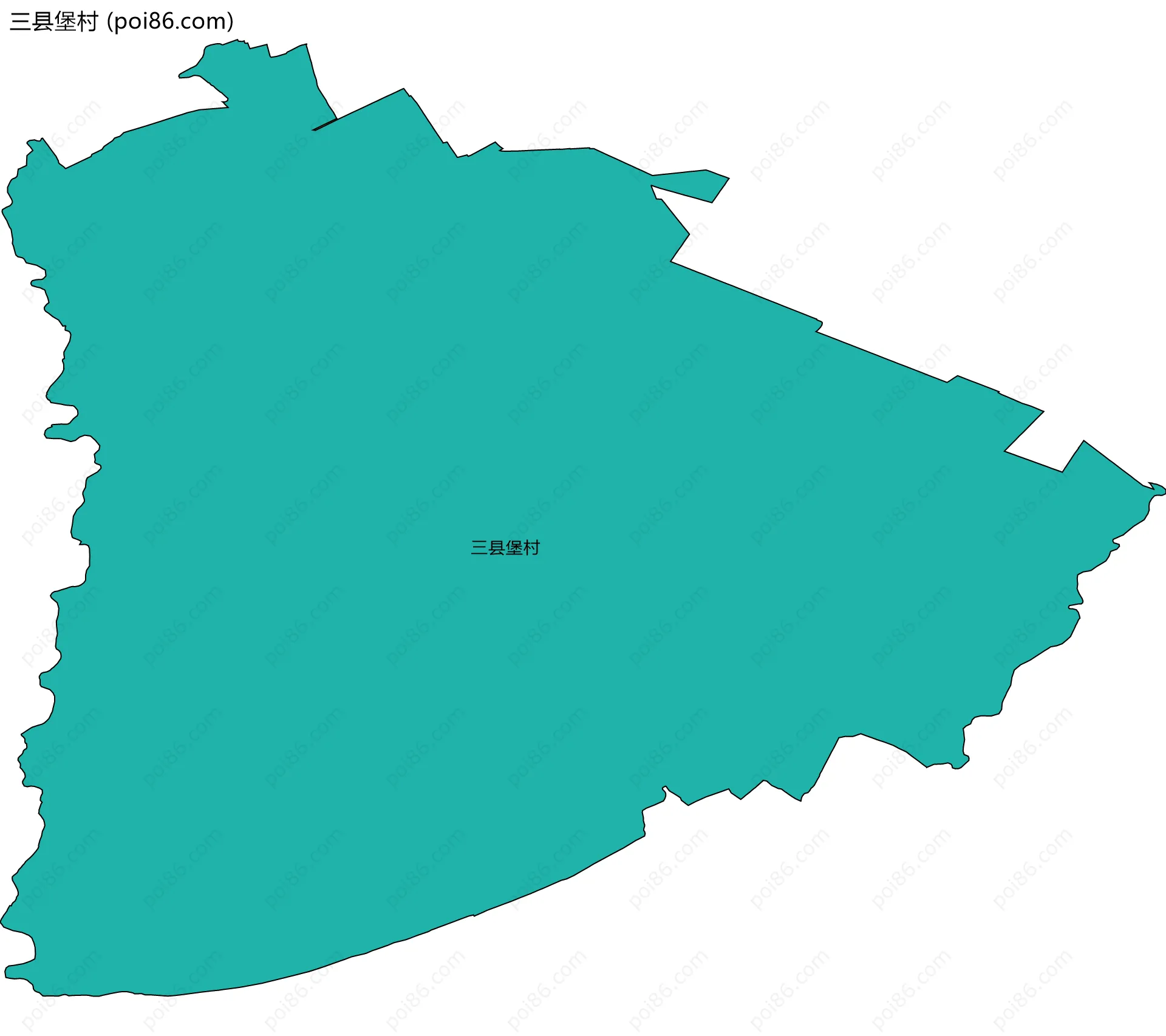 三县堡村边界地图