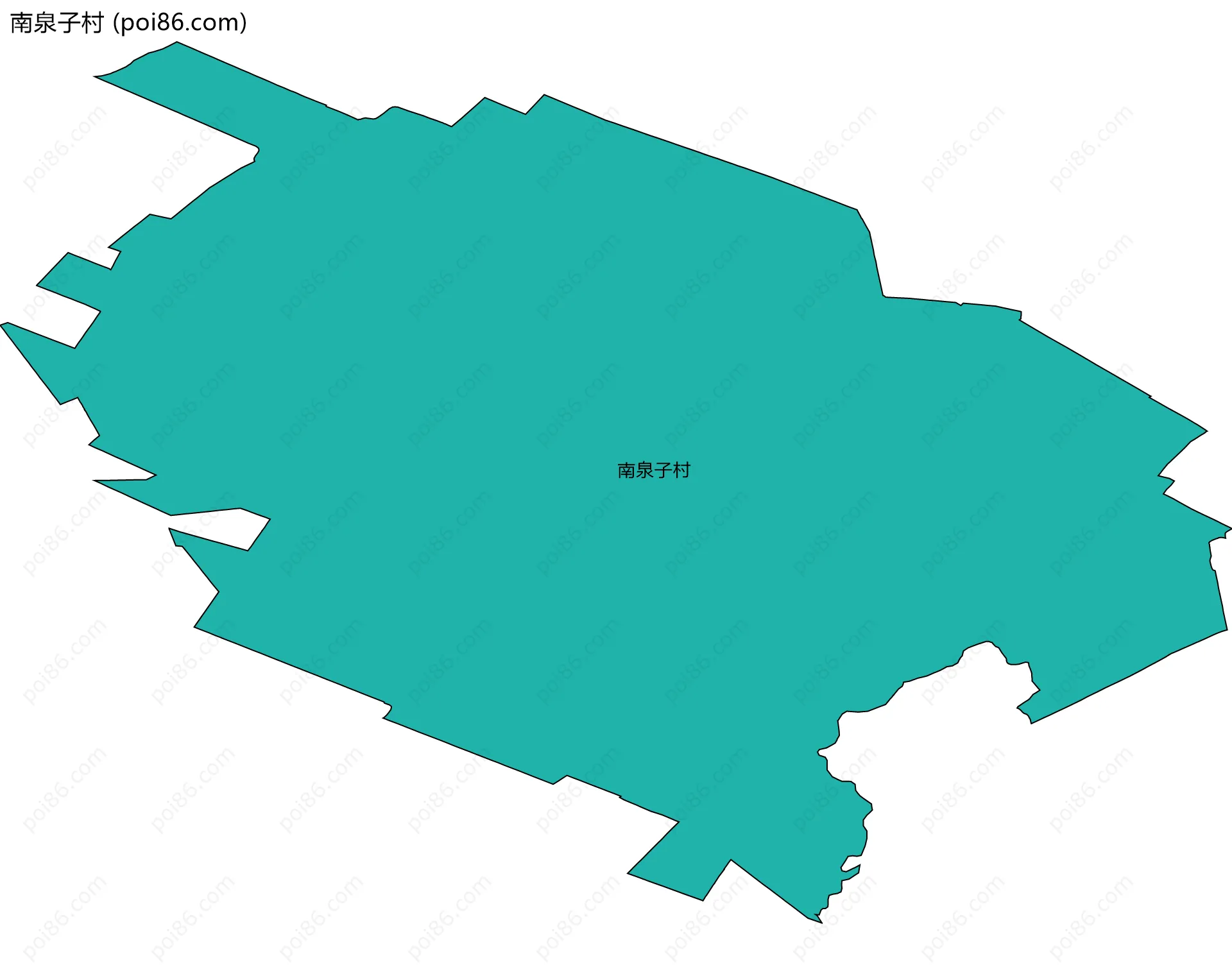 南泉子村边界地图