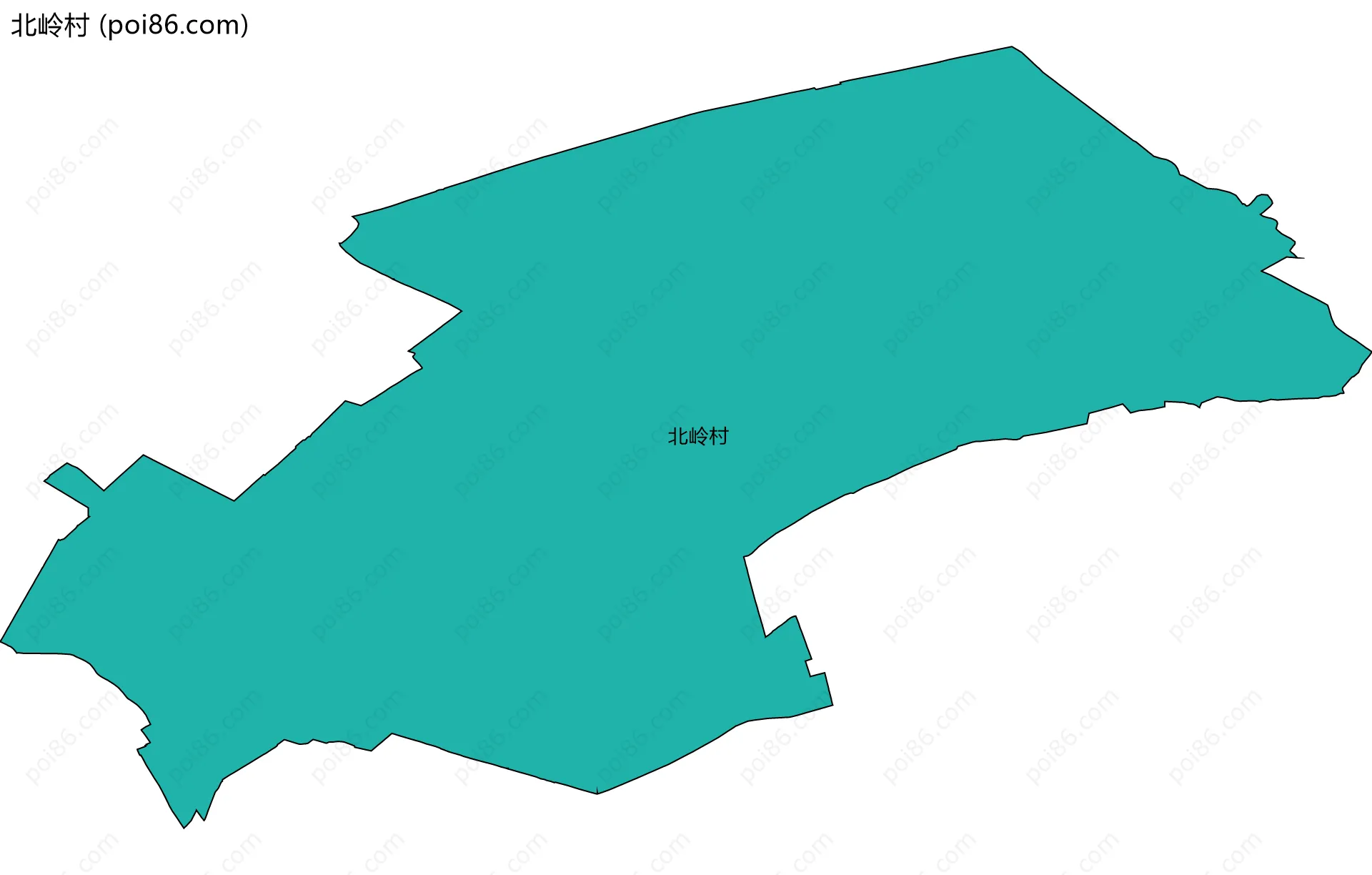 北岭村边界地图