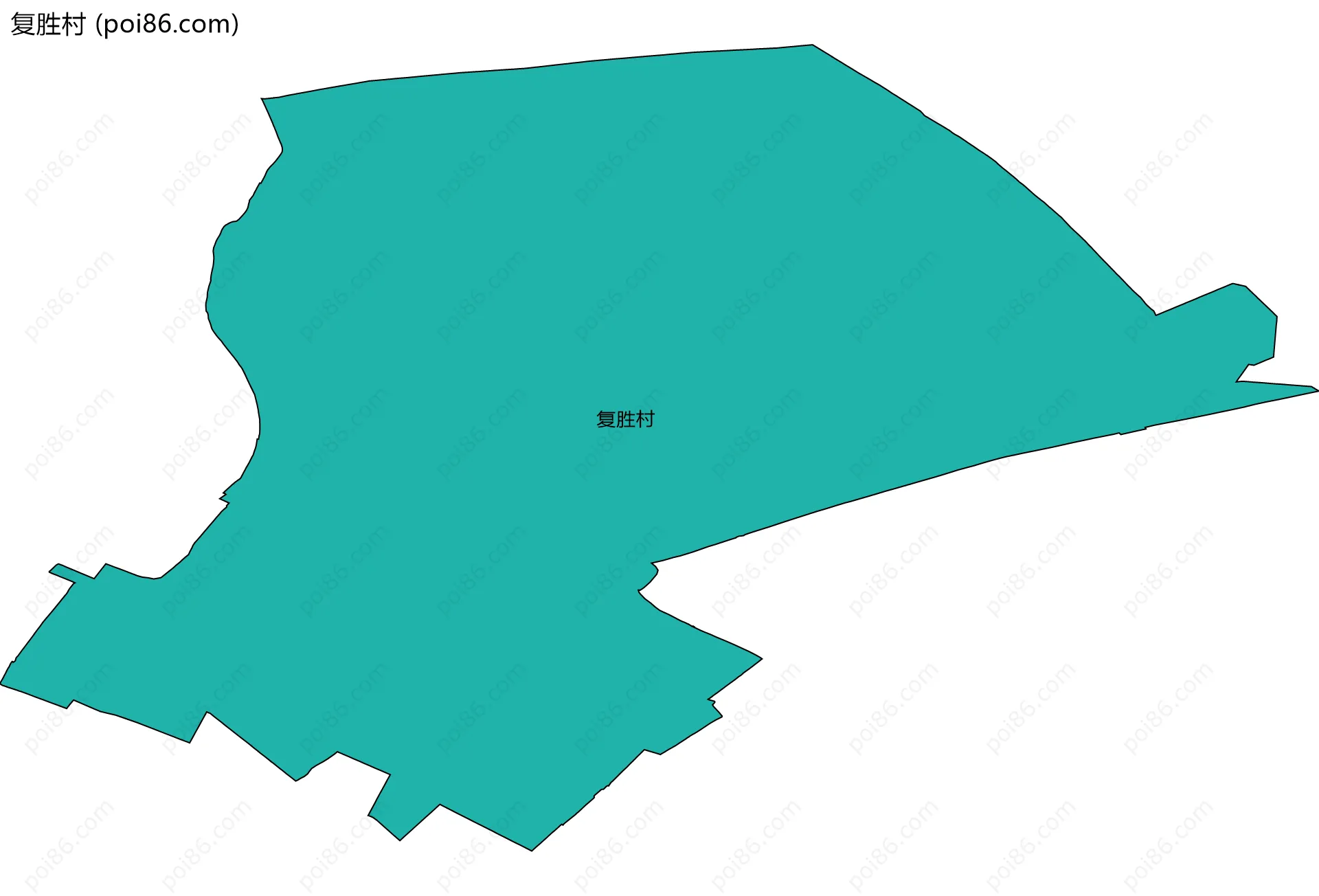 复胜村边界地图