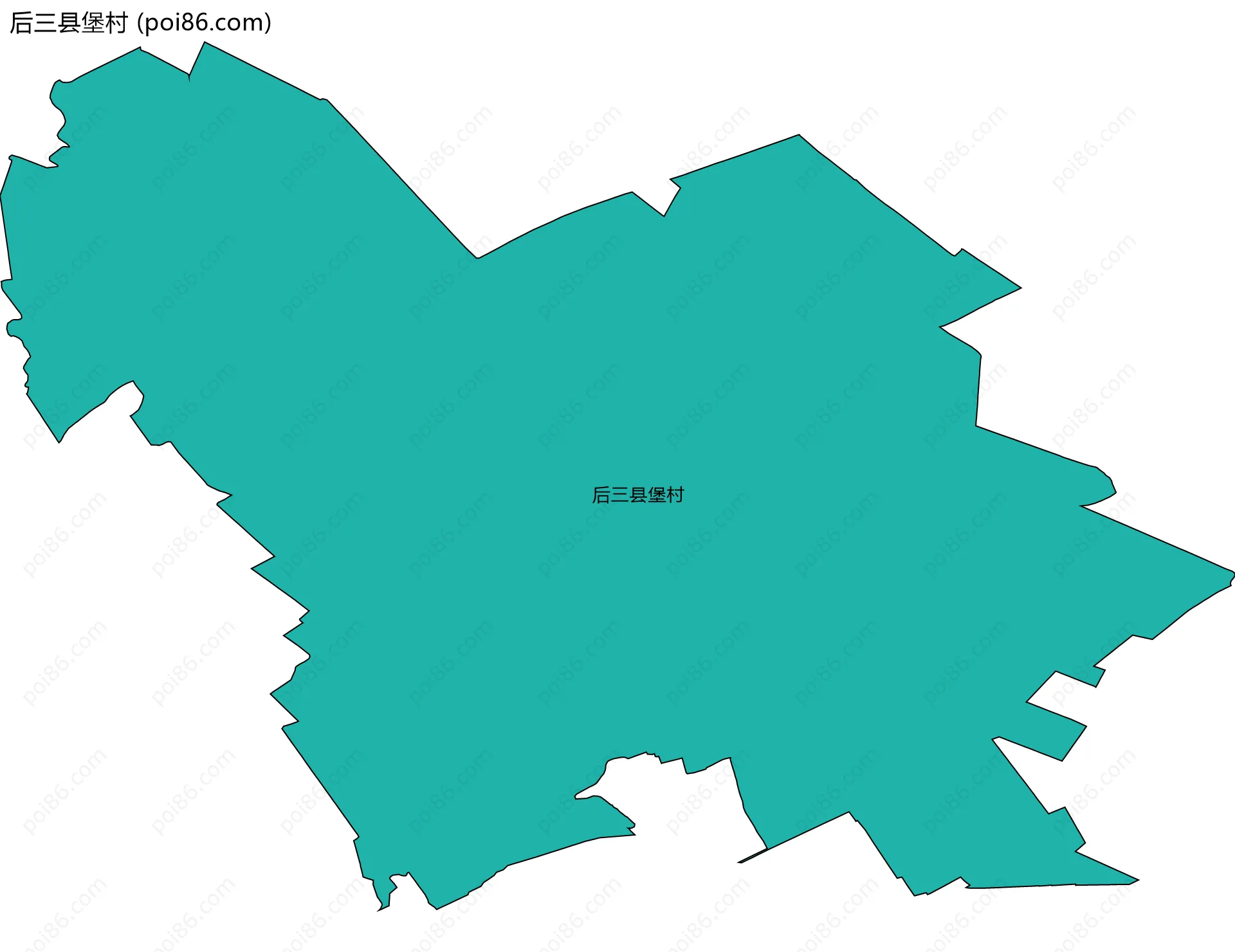 后三县堡村边界地图