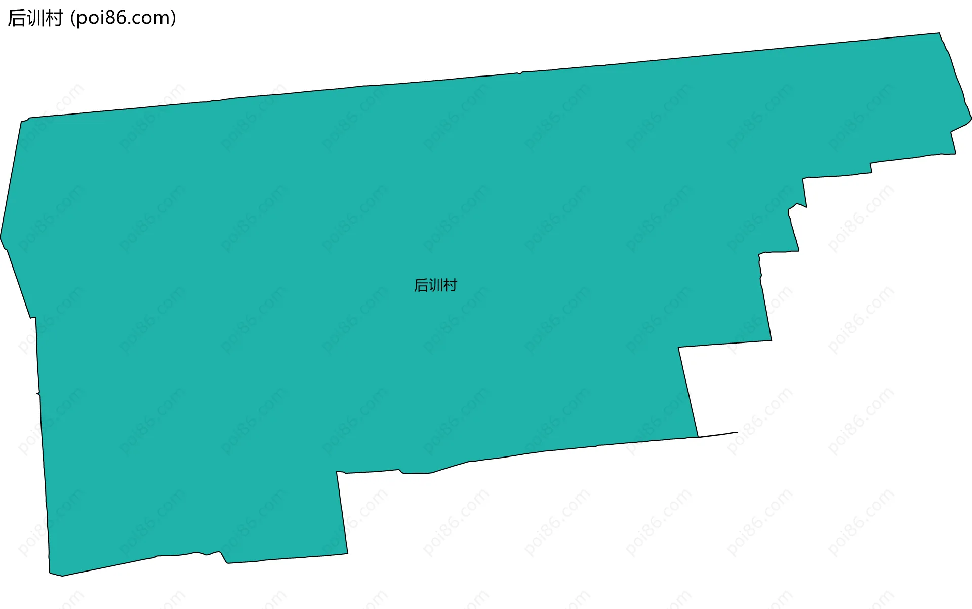 后训村边界地图