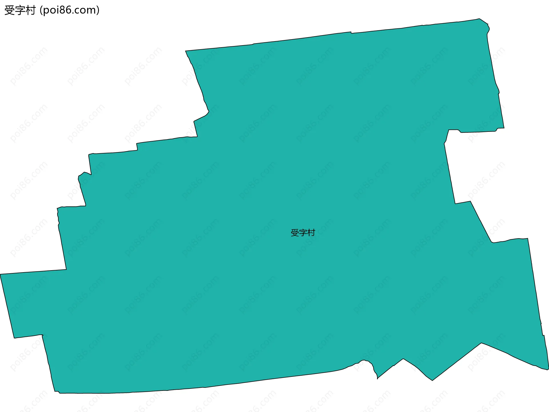 受字村边界地图