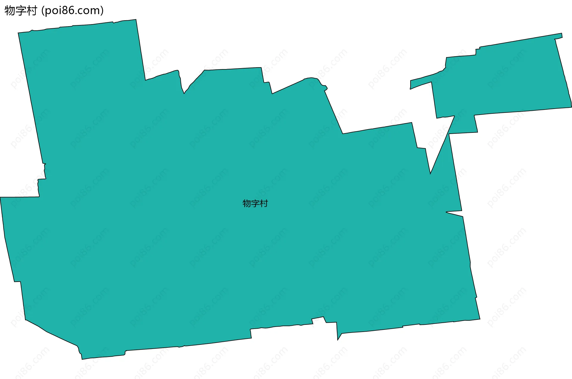 物字村边界地图