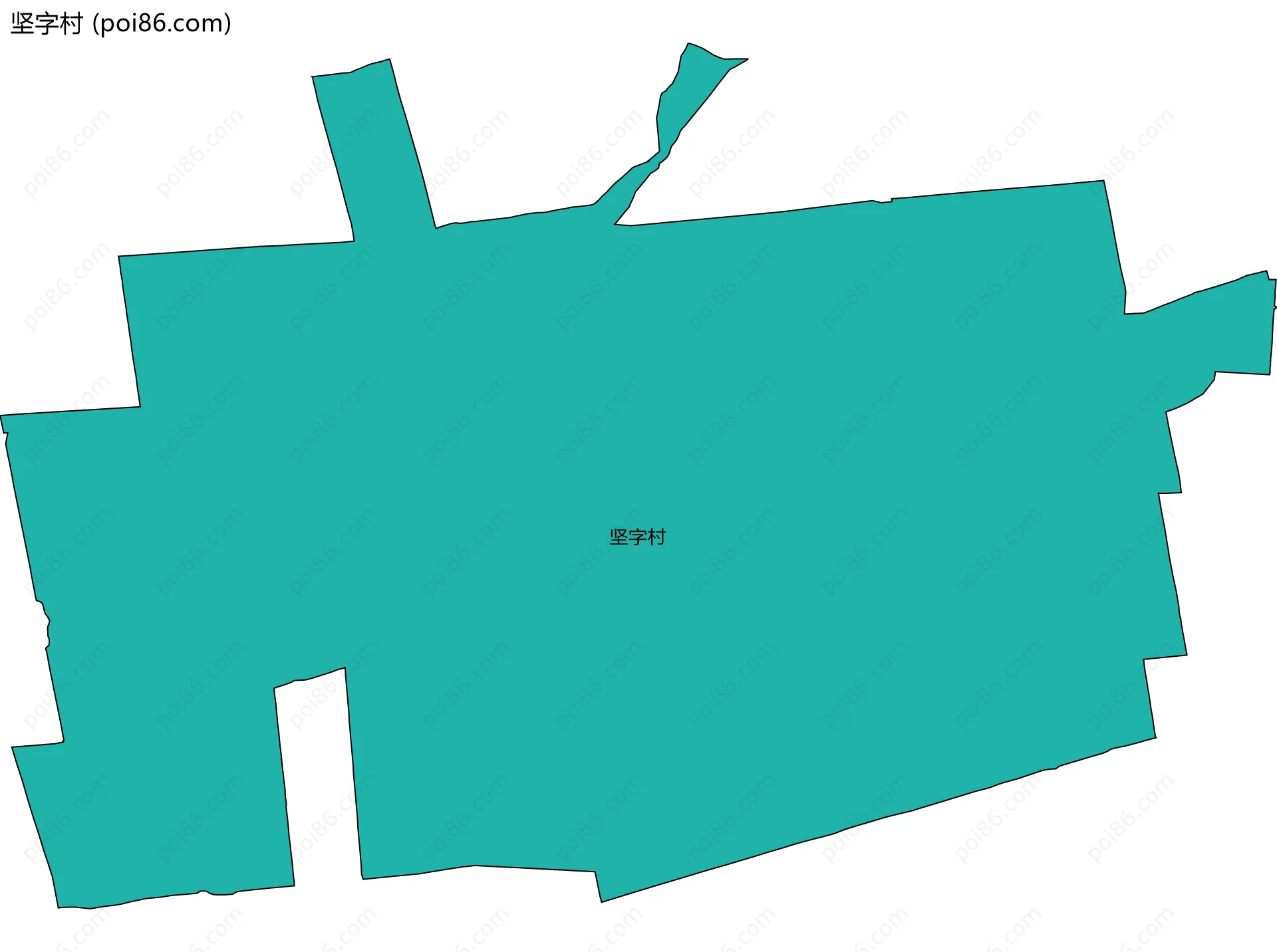 坚字村边界地图