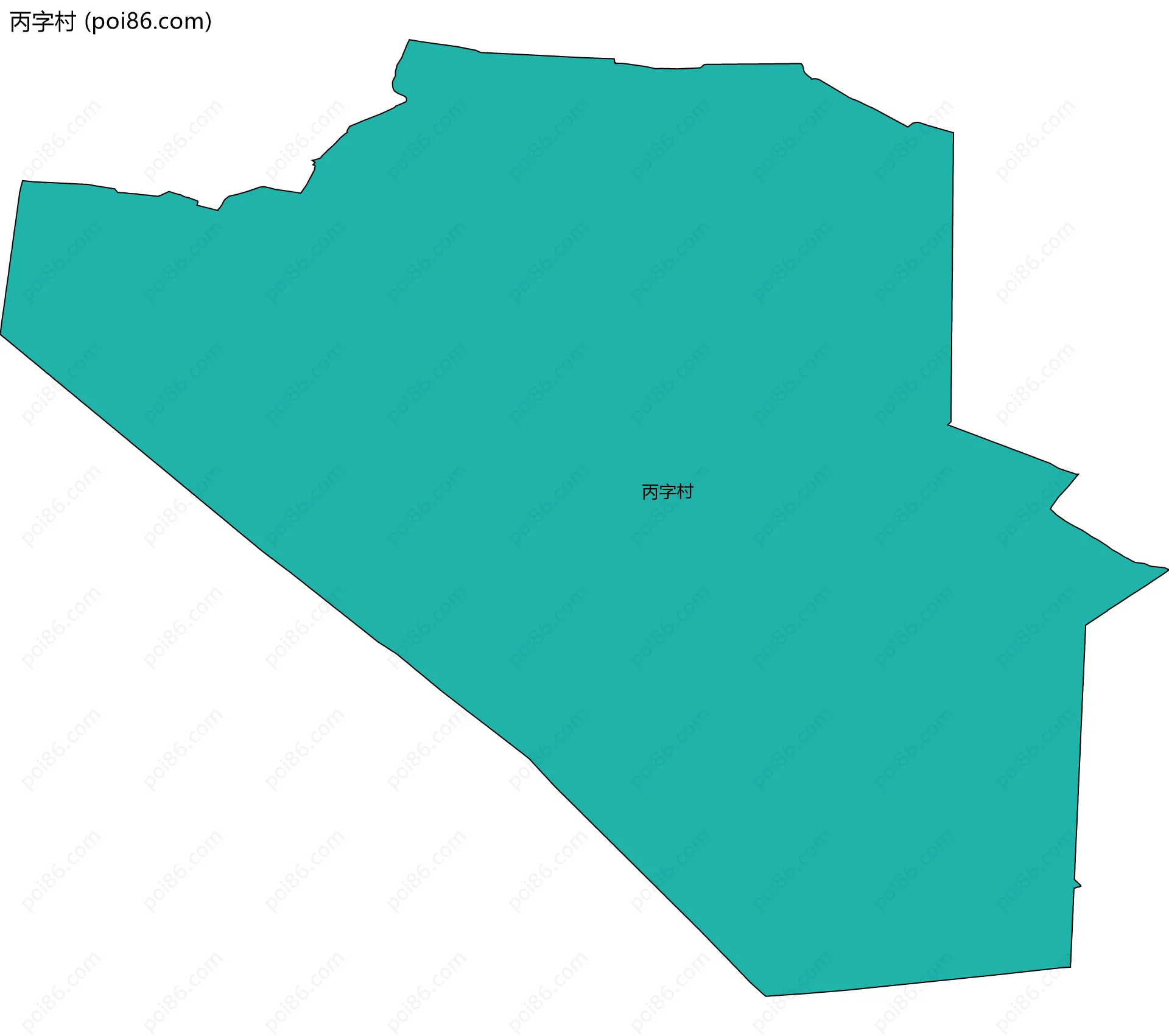 丙字村边界地图