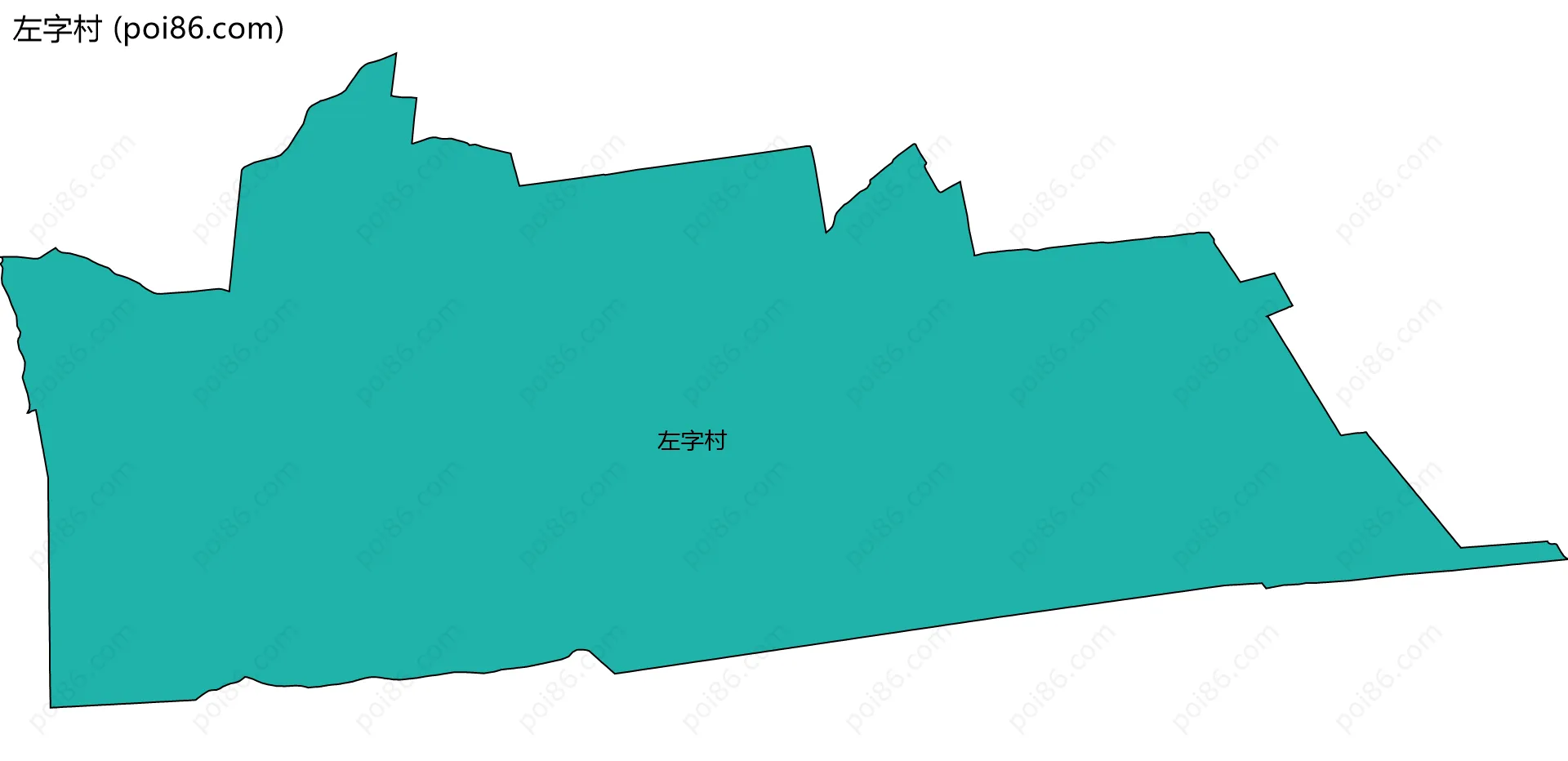 左字村边界地图