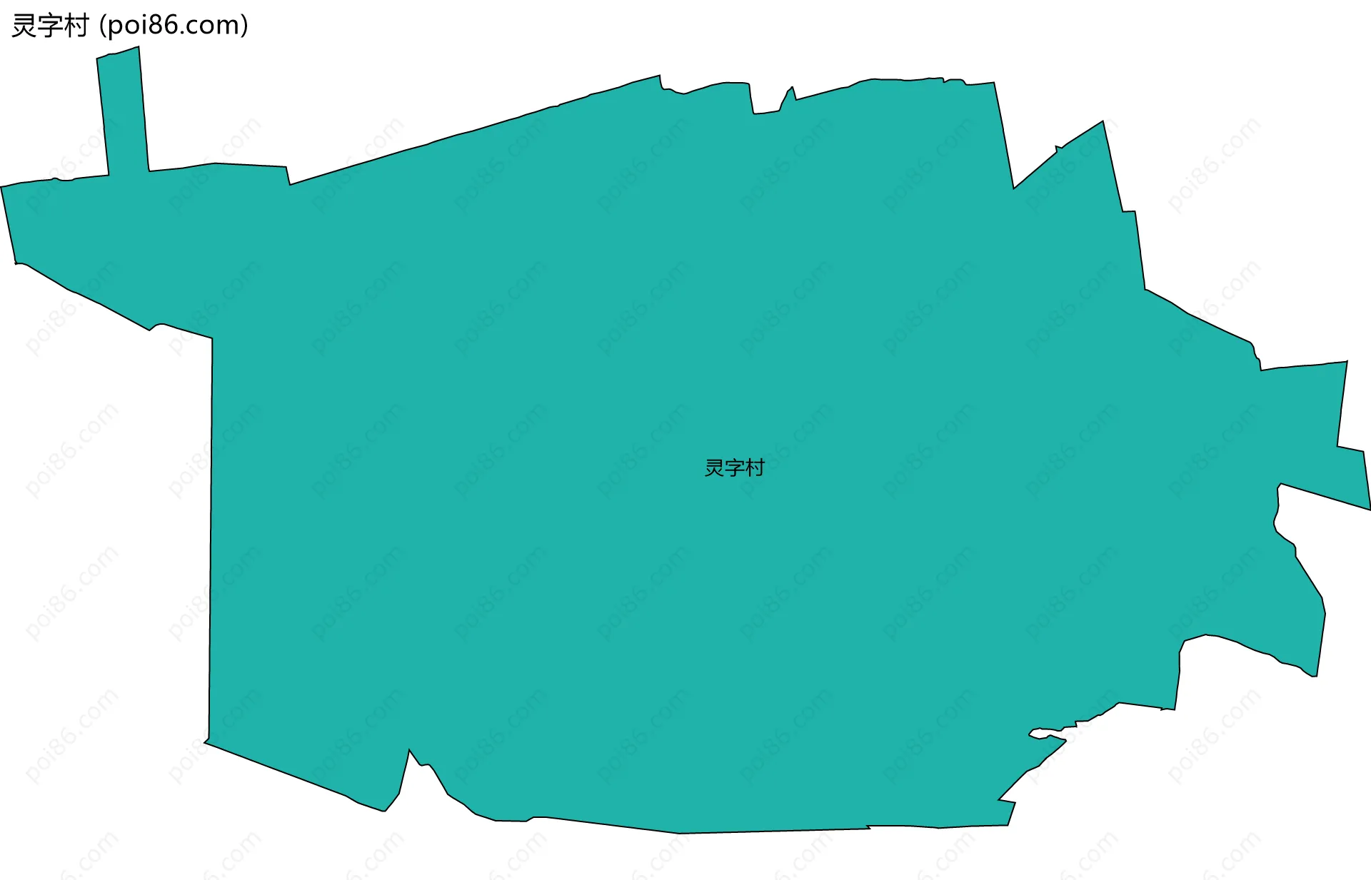 灵字村边界地图