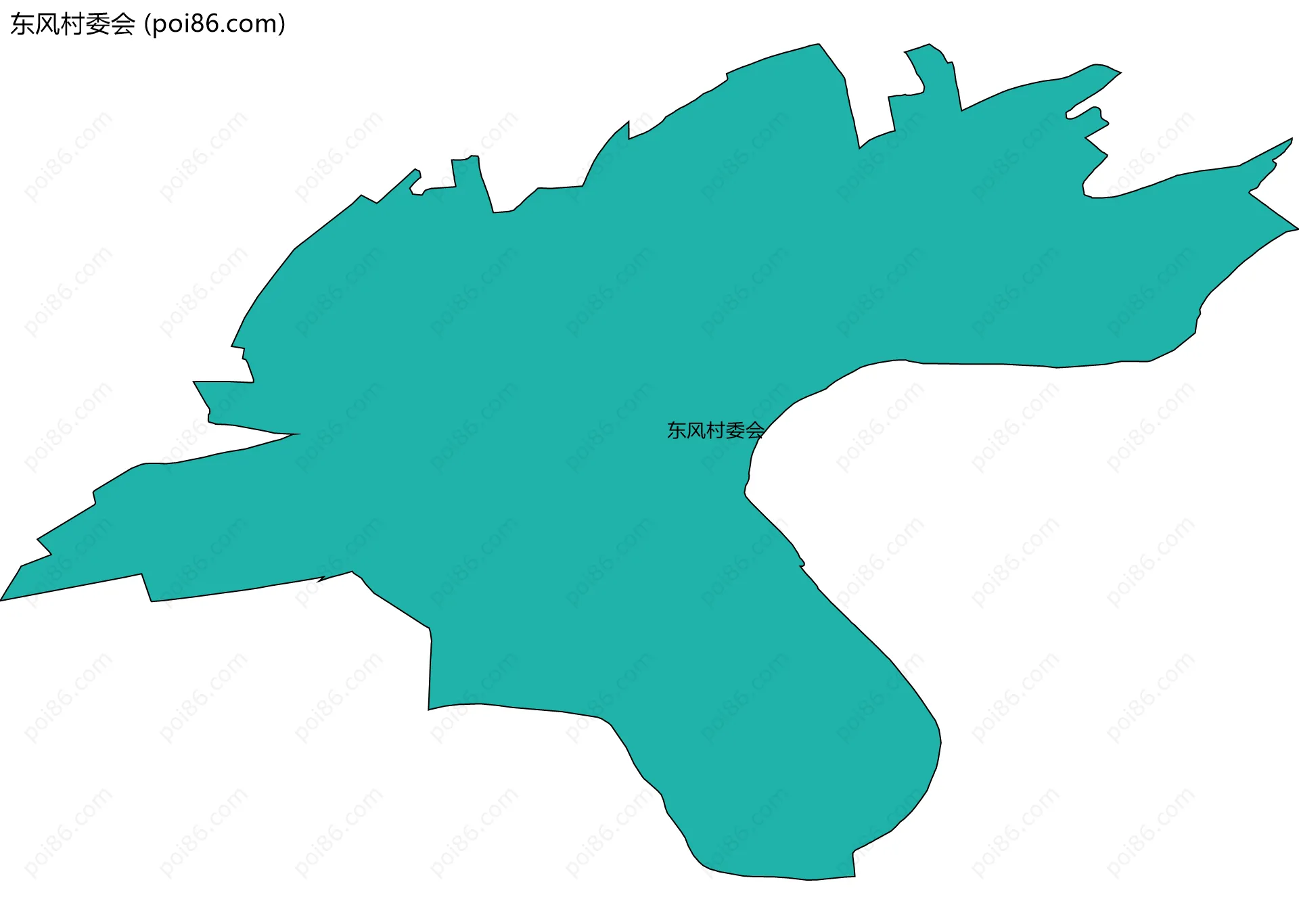 东风村委会边界地图