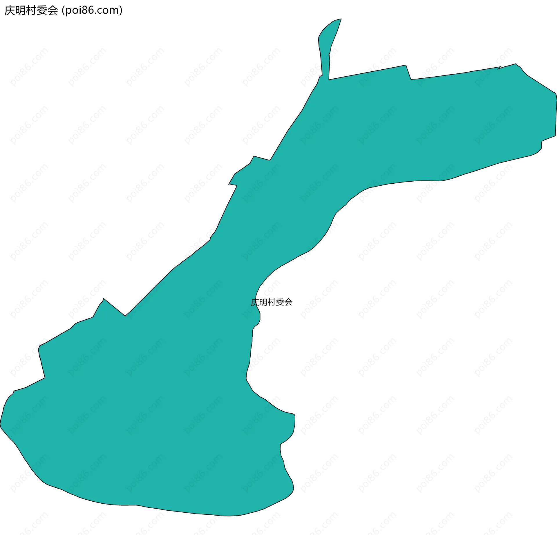 庆明村委会边界地图