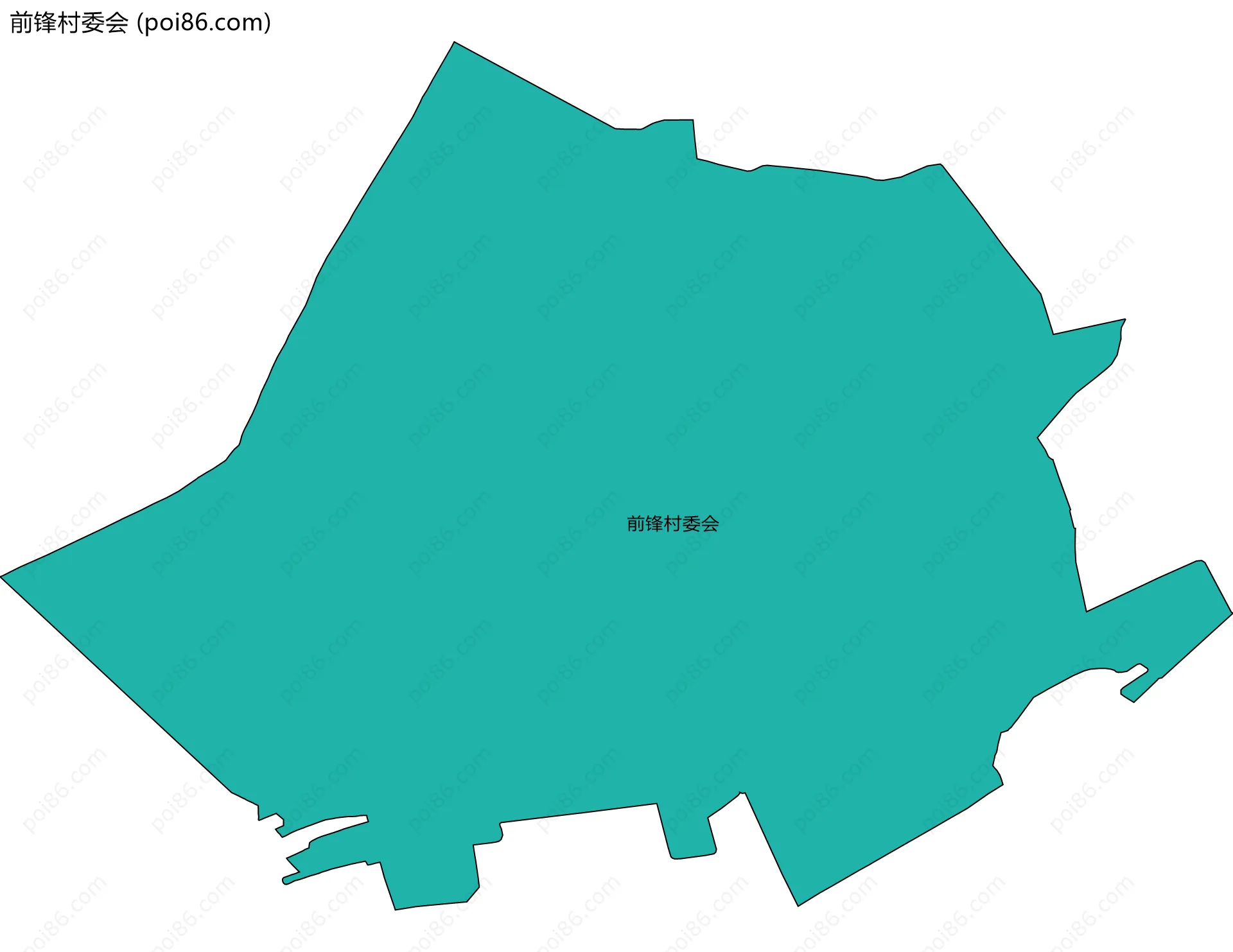 前锋村委会边界地图